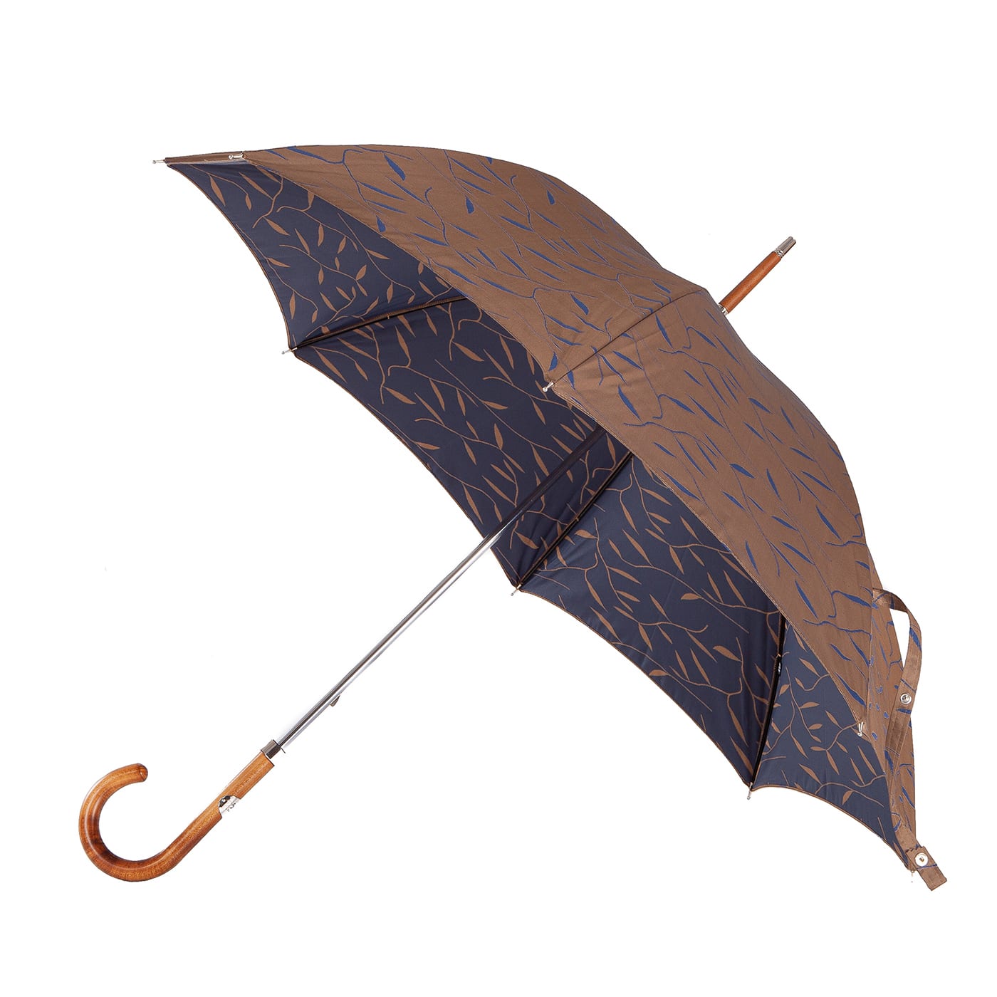 Ladies Dark Brown Oriental Umbrella - Francesco Maglia Milano
