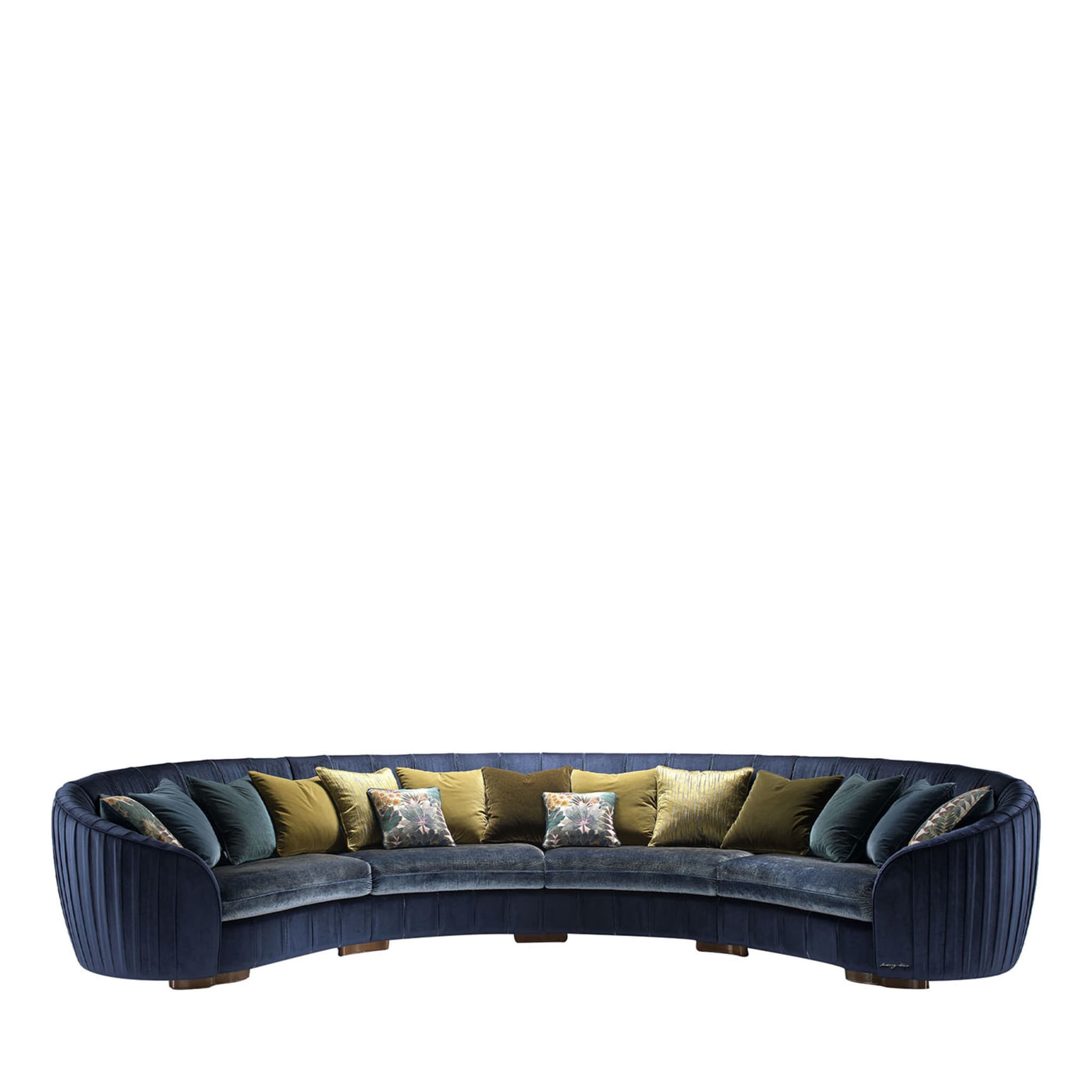 Ritz geschwungenes blaues Sofa - Hauptansicht