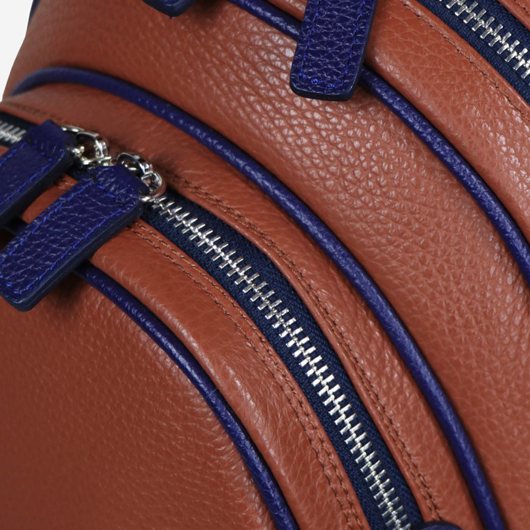 Imperiale Brown & Blue Leather Golf Bag - Alternative view 2