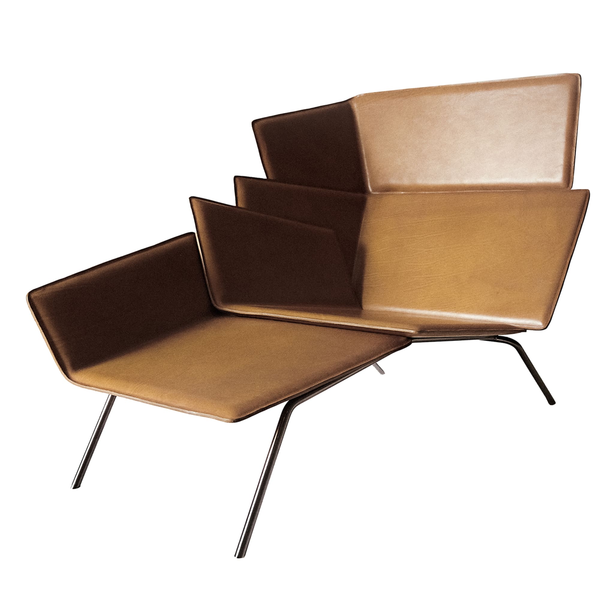 Blade Brown Chaise Longue by Ludovica + Roberto Palomba - Main view