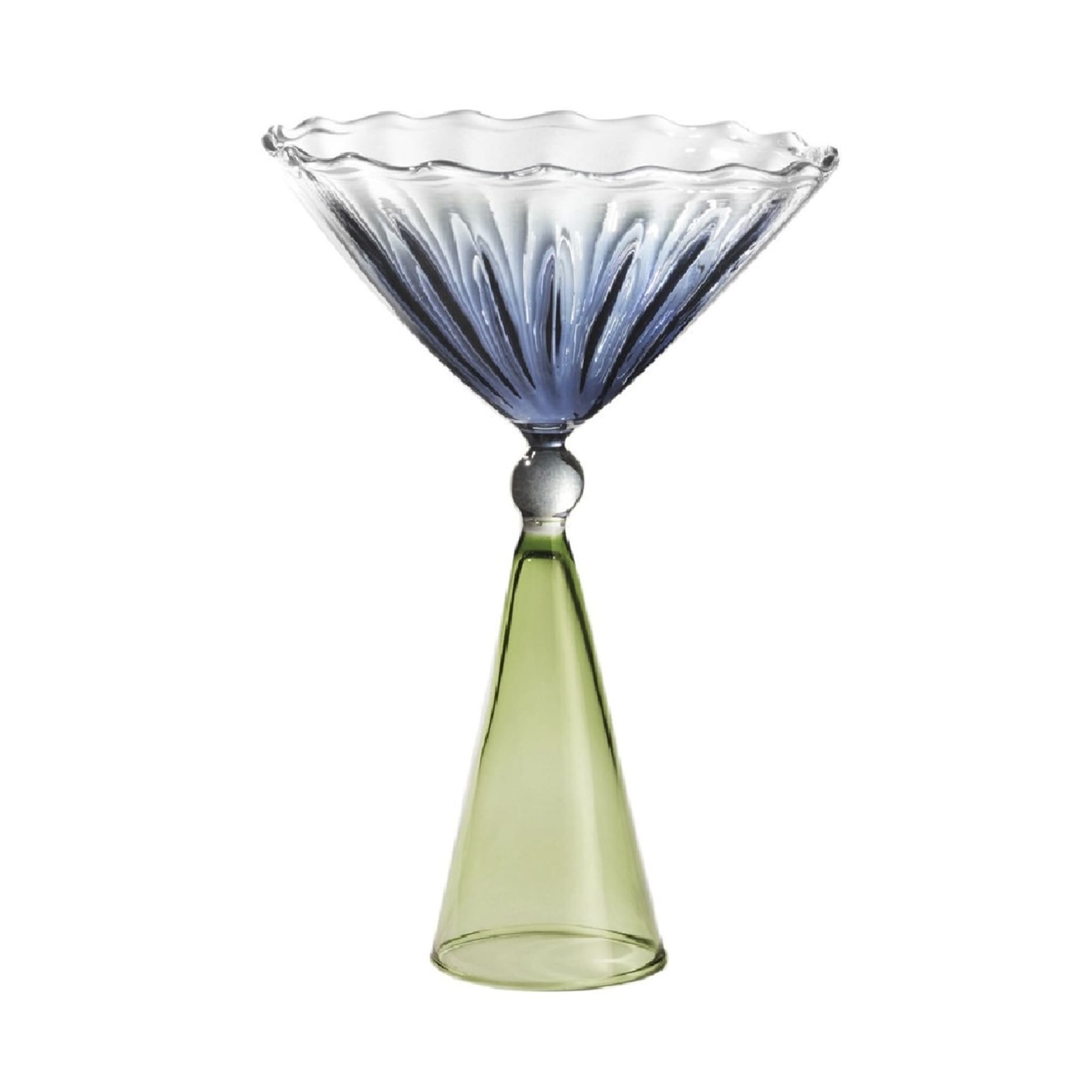2er-Set Martini-Gläser in Calypso-Blau und Grün - Hauptansicht