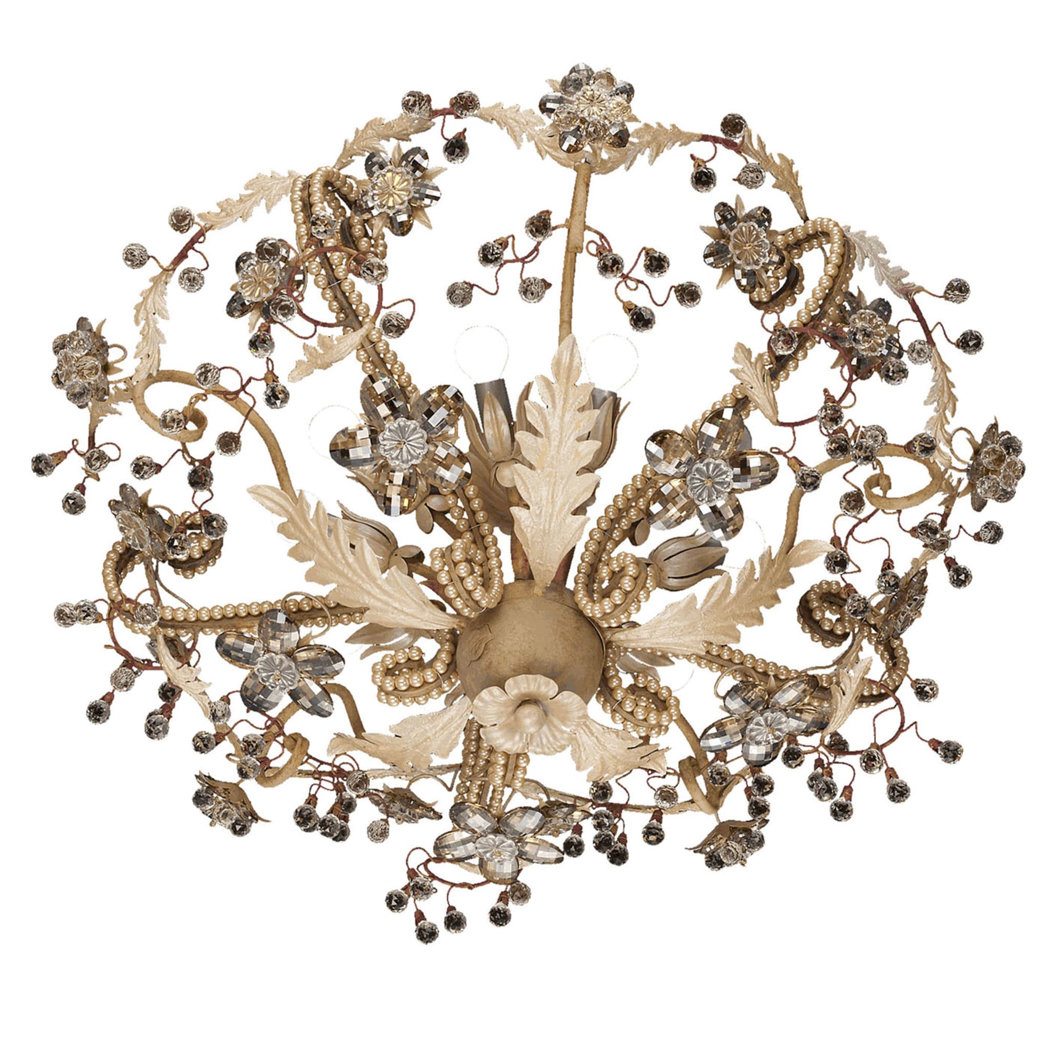 365 10-Light Floral Bohemian Crystal Ceiling Lamp - Main view