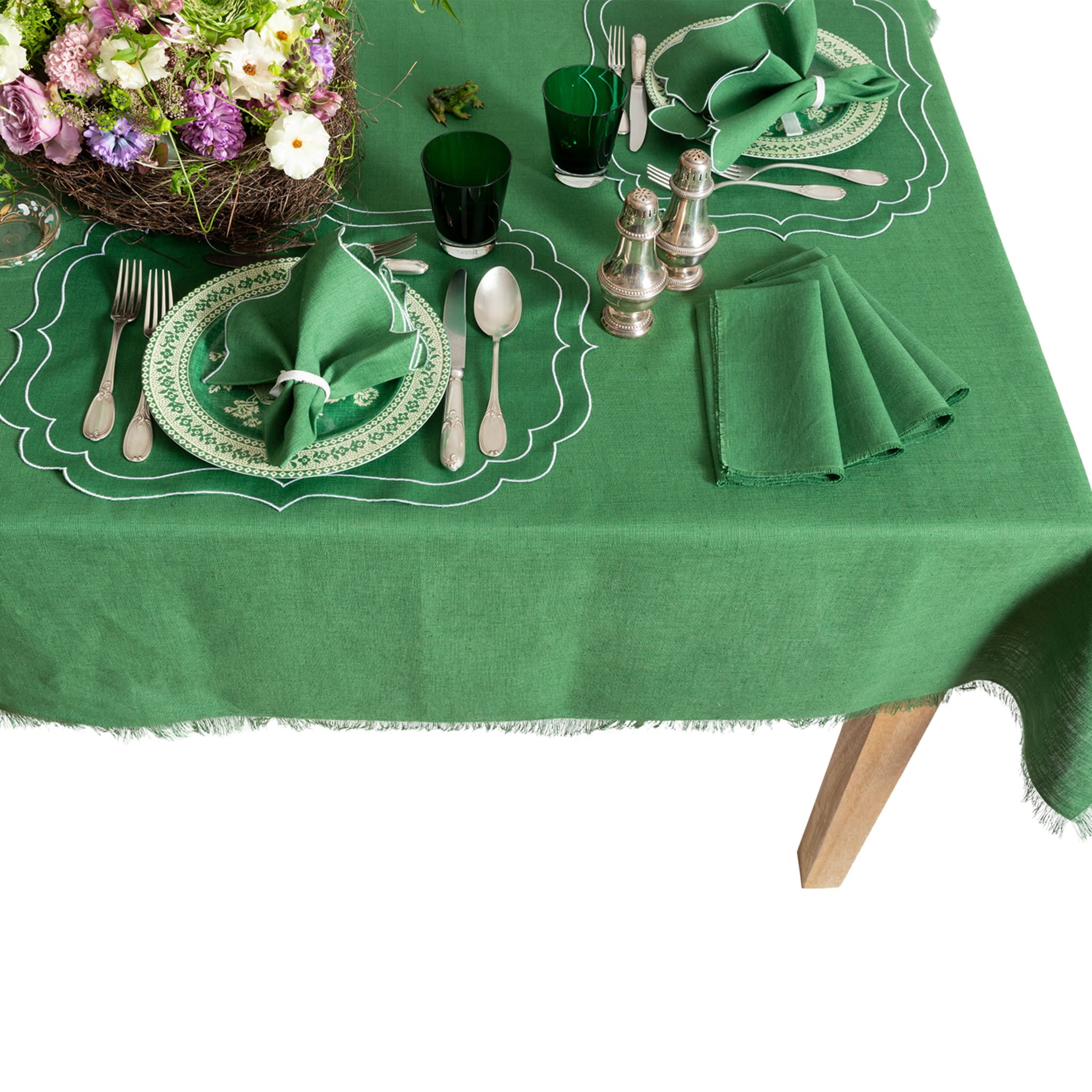 Calla Frill Tablecloth and 6 Napkins - Alternative view 2