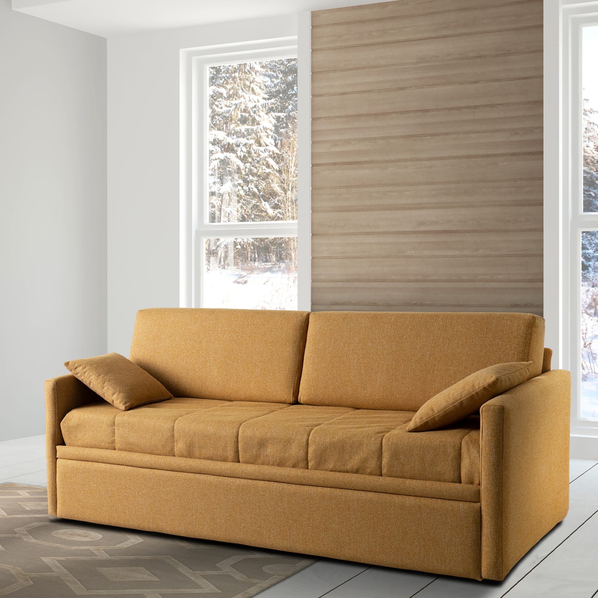 Giselle Mustard Double Sofa Bed - Alternative view 1