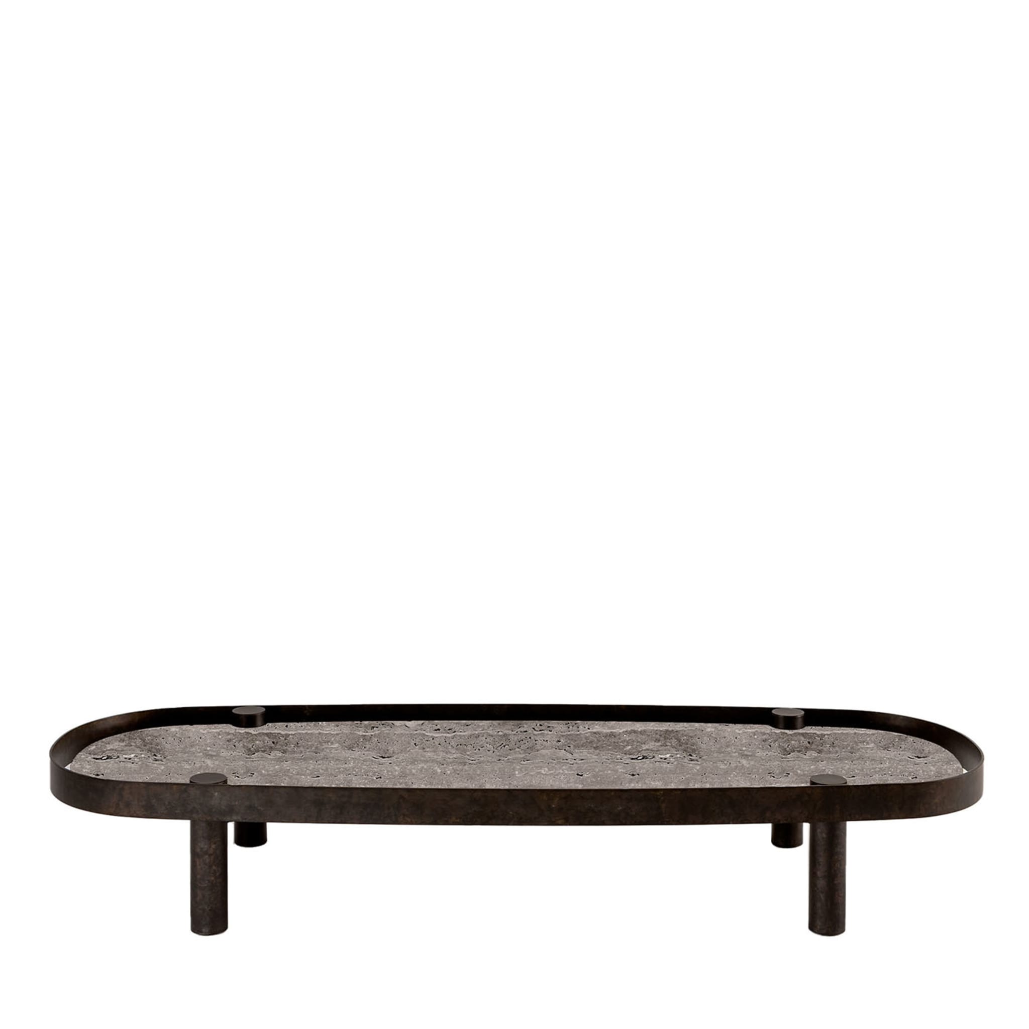 "Tray" Low Travertino Marble Coffe Table - Main view