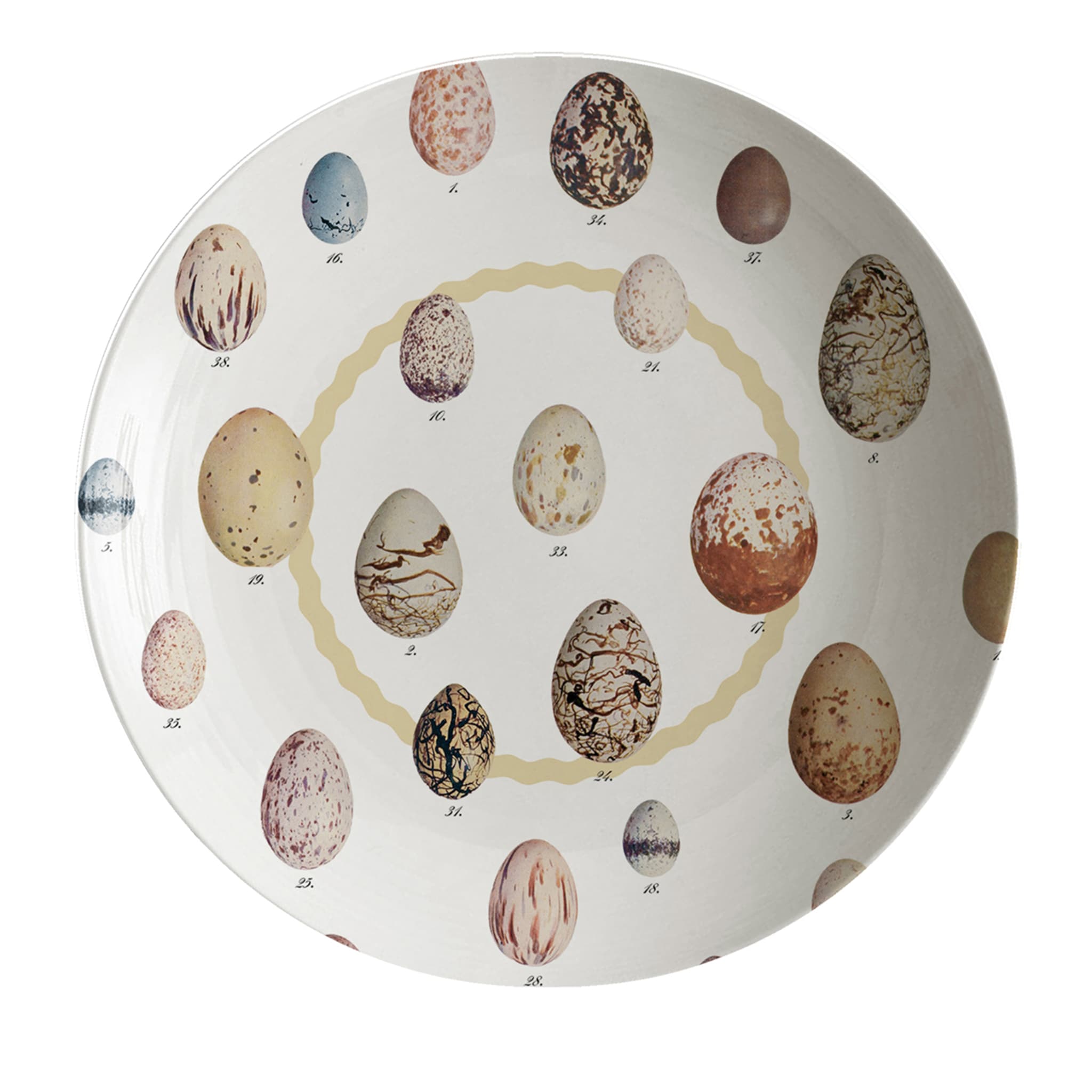 Cabinet De Curiosités Porcelain Soup Plate With Eggs - Main view