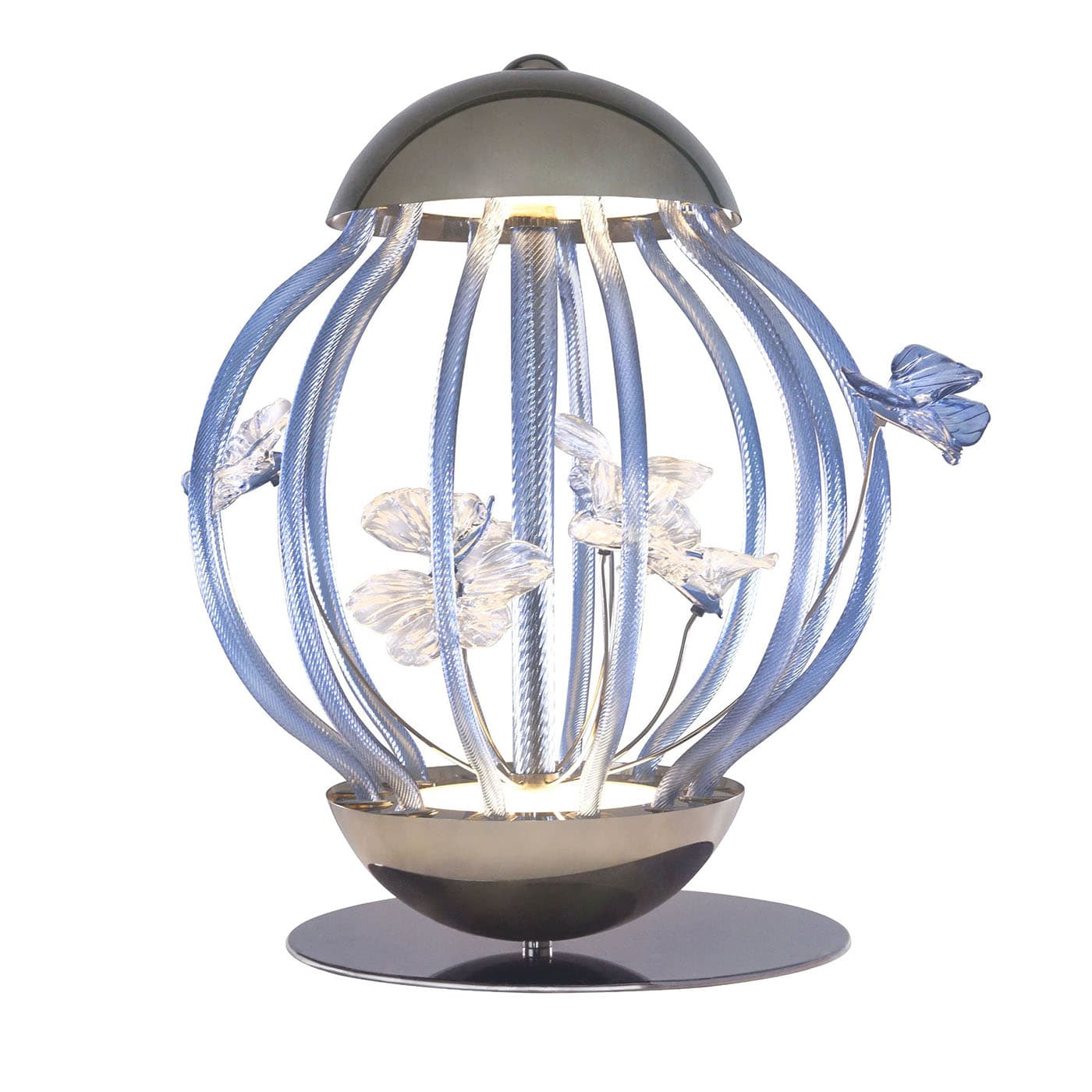 Cage Blue Table Lamp by Leo De Carlo Multiforme - Artemest