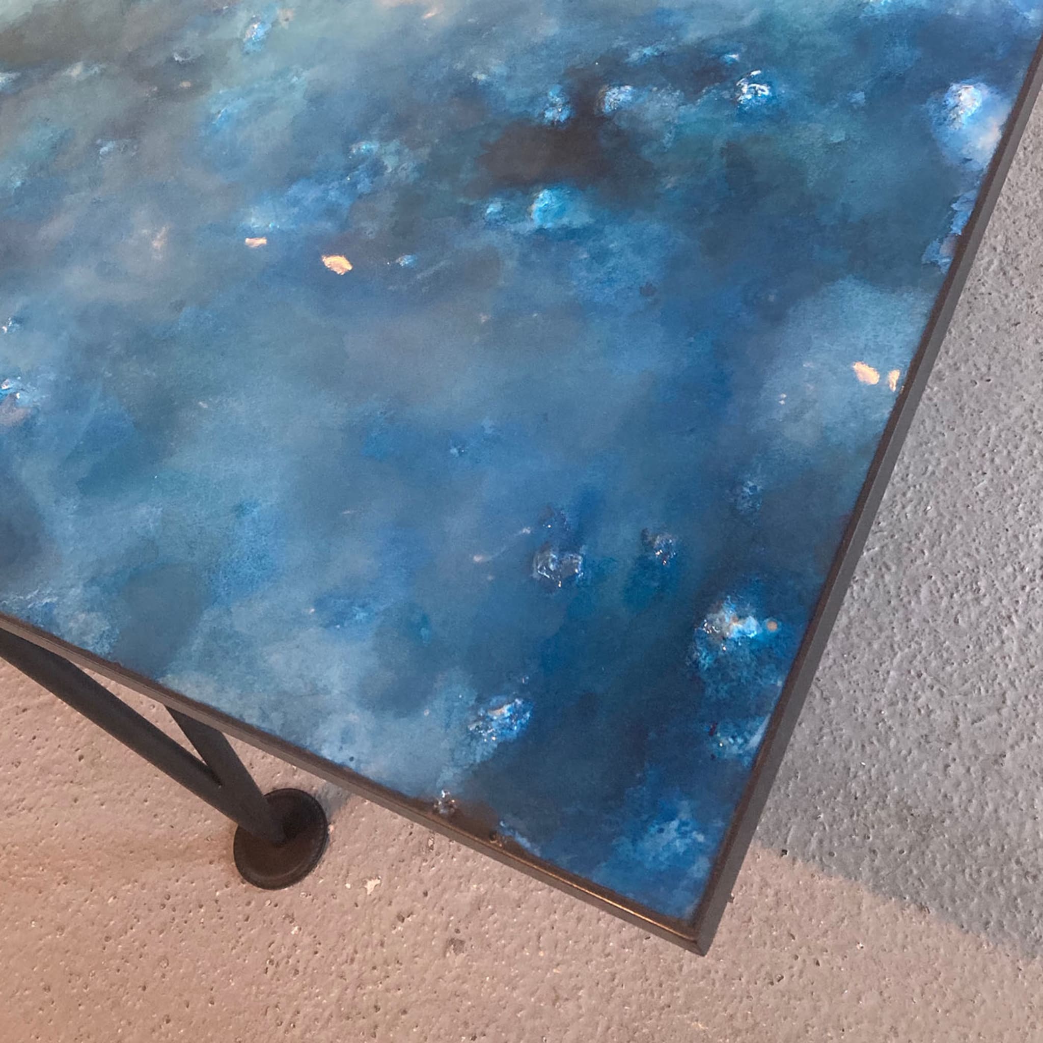 Asymmetrischer Tisch Blau Design von Colé Italia, Giannoni&amp;Santoni - Alternative Ansicht 1