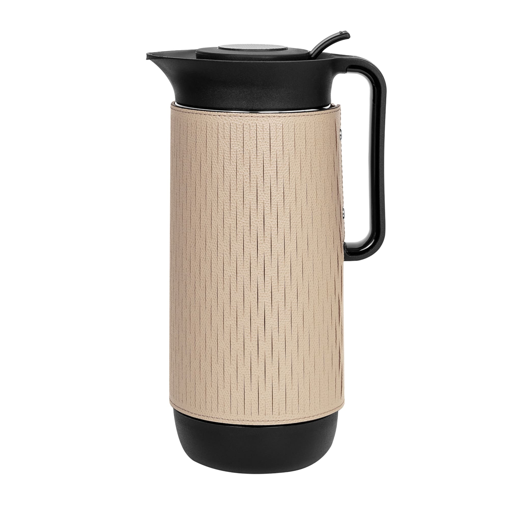 Mocha Beige Leather 1L Thermal Carafe - Main view
