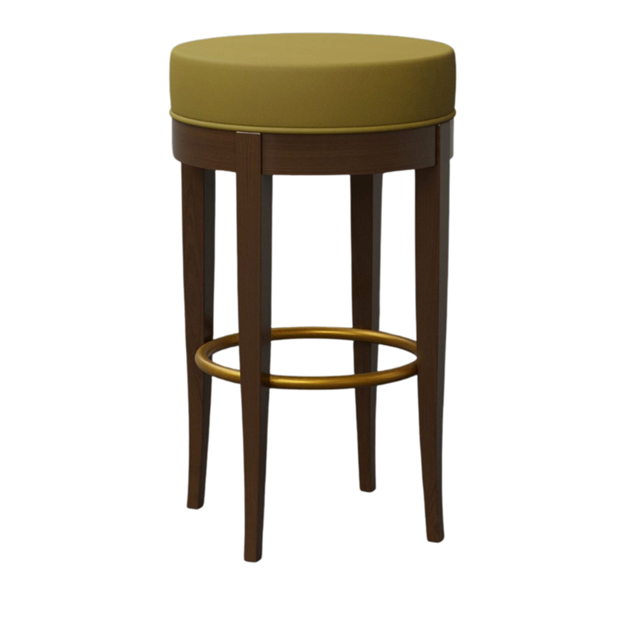 5331 Brown & Olive-Green Bar Stool by Centro Ricerche MAAM - Main view