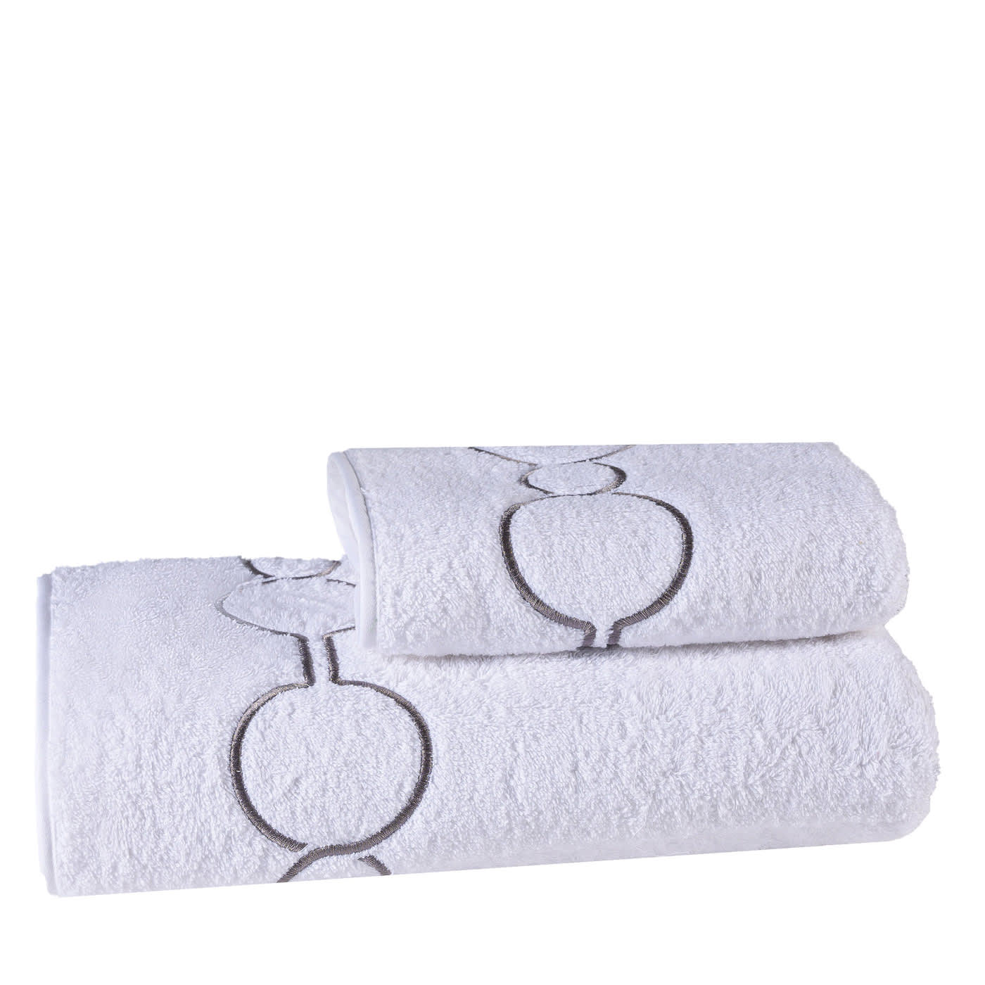 Set di asciugamani bianchi jacquard Shangri-La Rivolta Carmignani