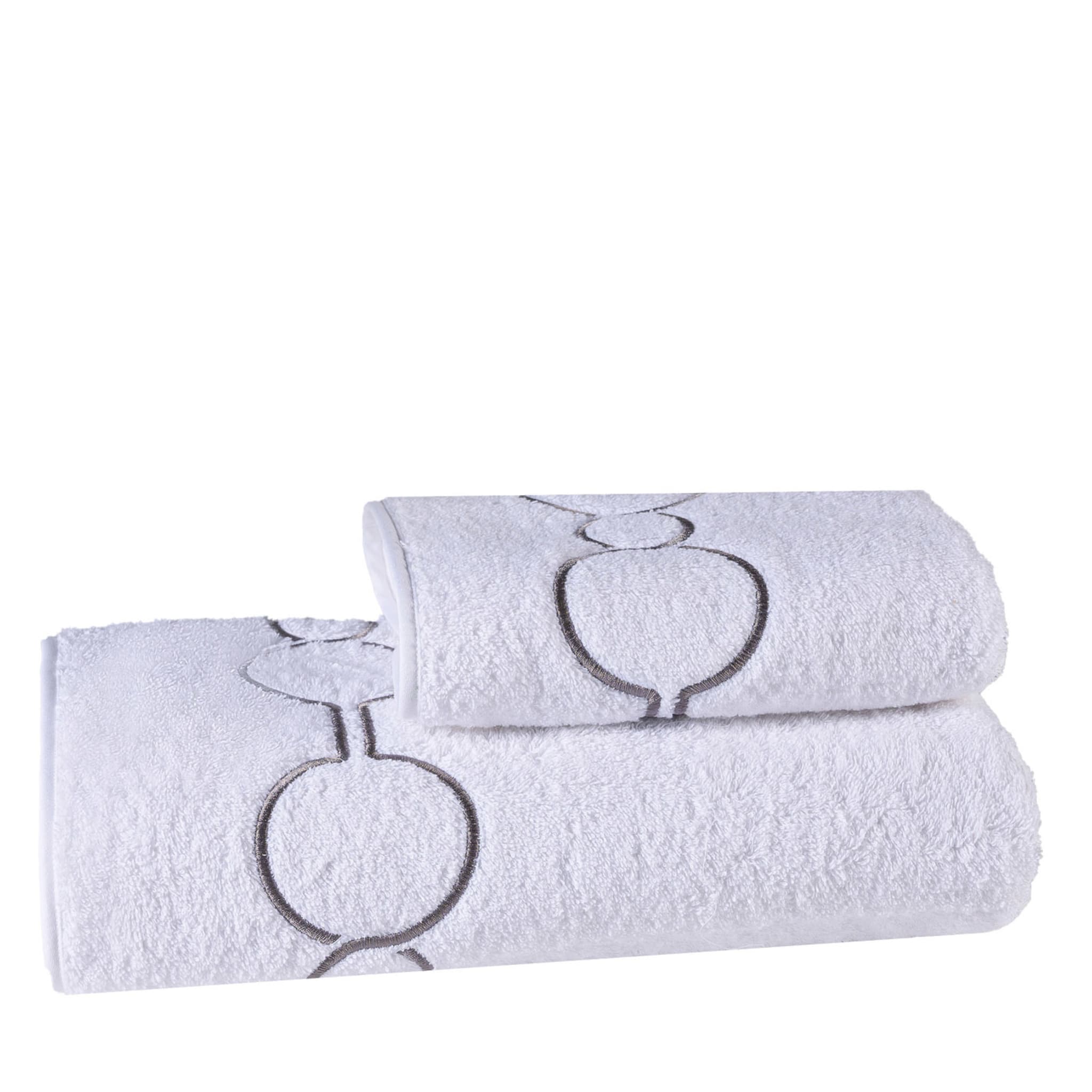 Set di asciugamani Shangri-La rosa e bianco - Vista principale