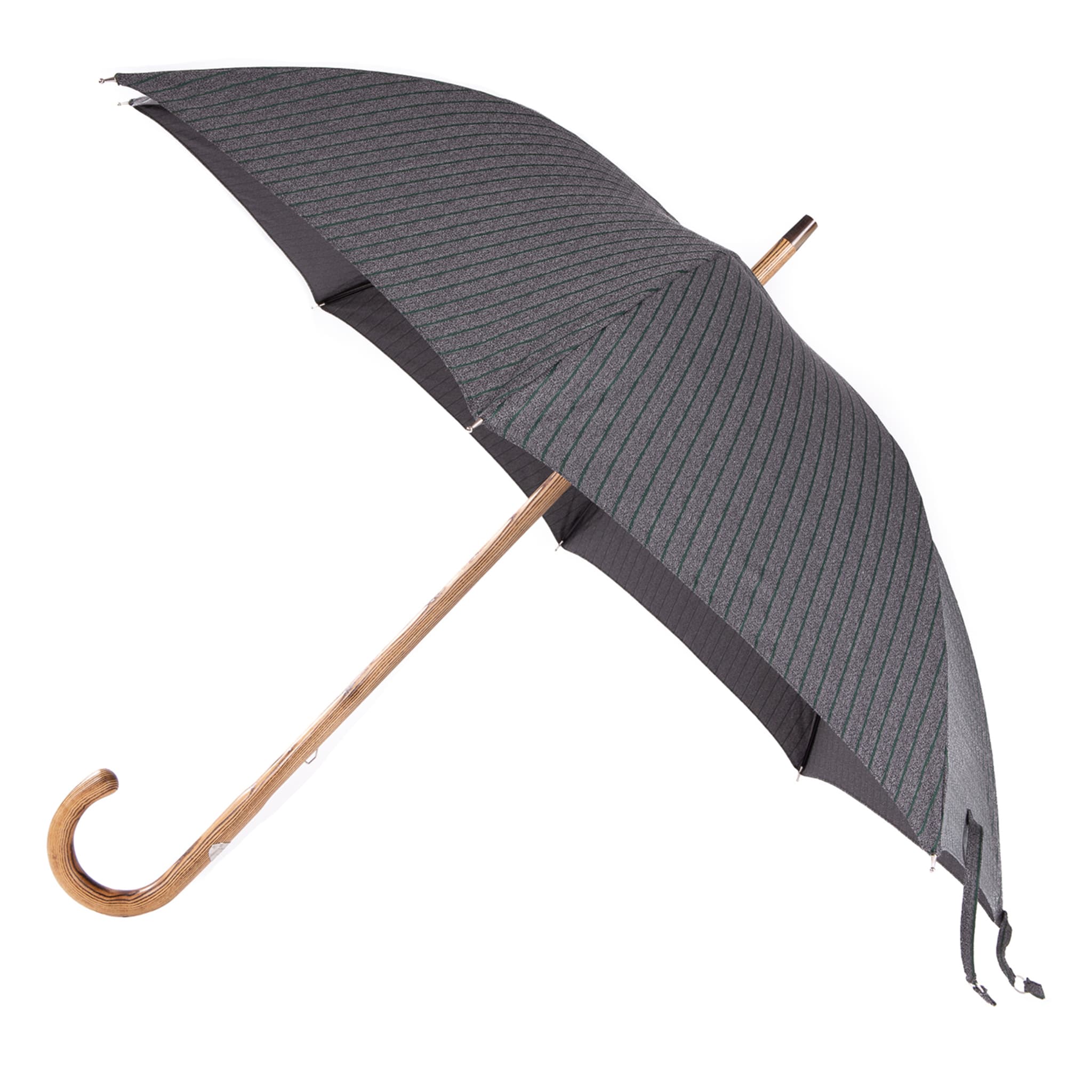 Grau gestreifter Regenschirm - Hauptansicht