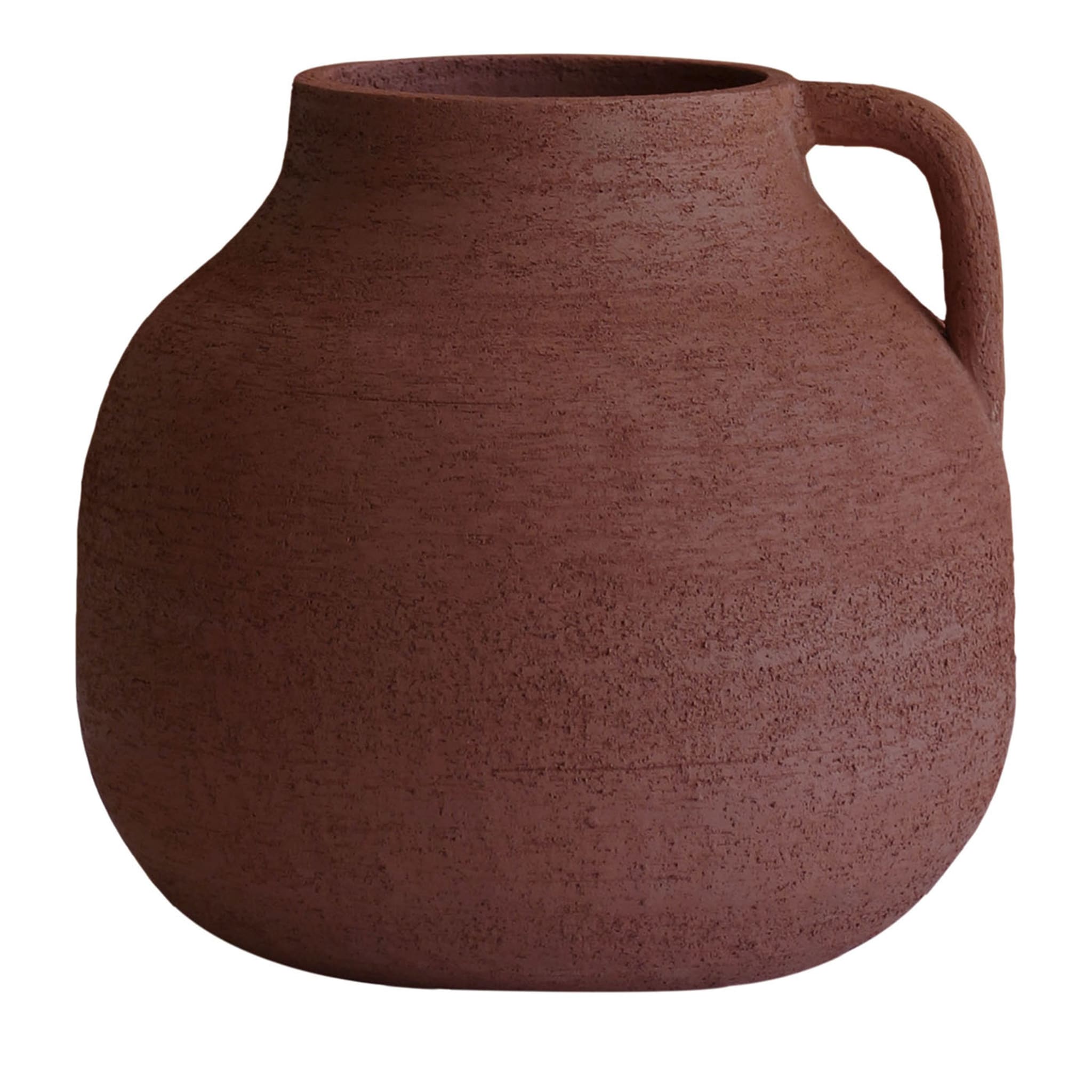 Single-Handed Red Decorative Amphora - Main view