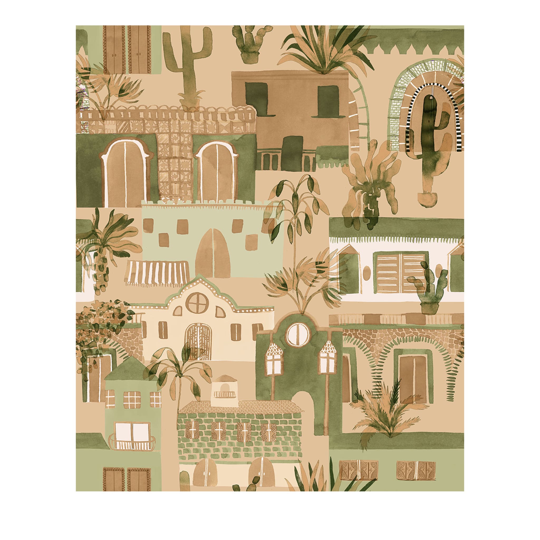 Flora Tan Eldorado Wallpaper - Main view