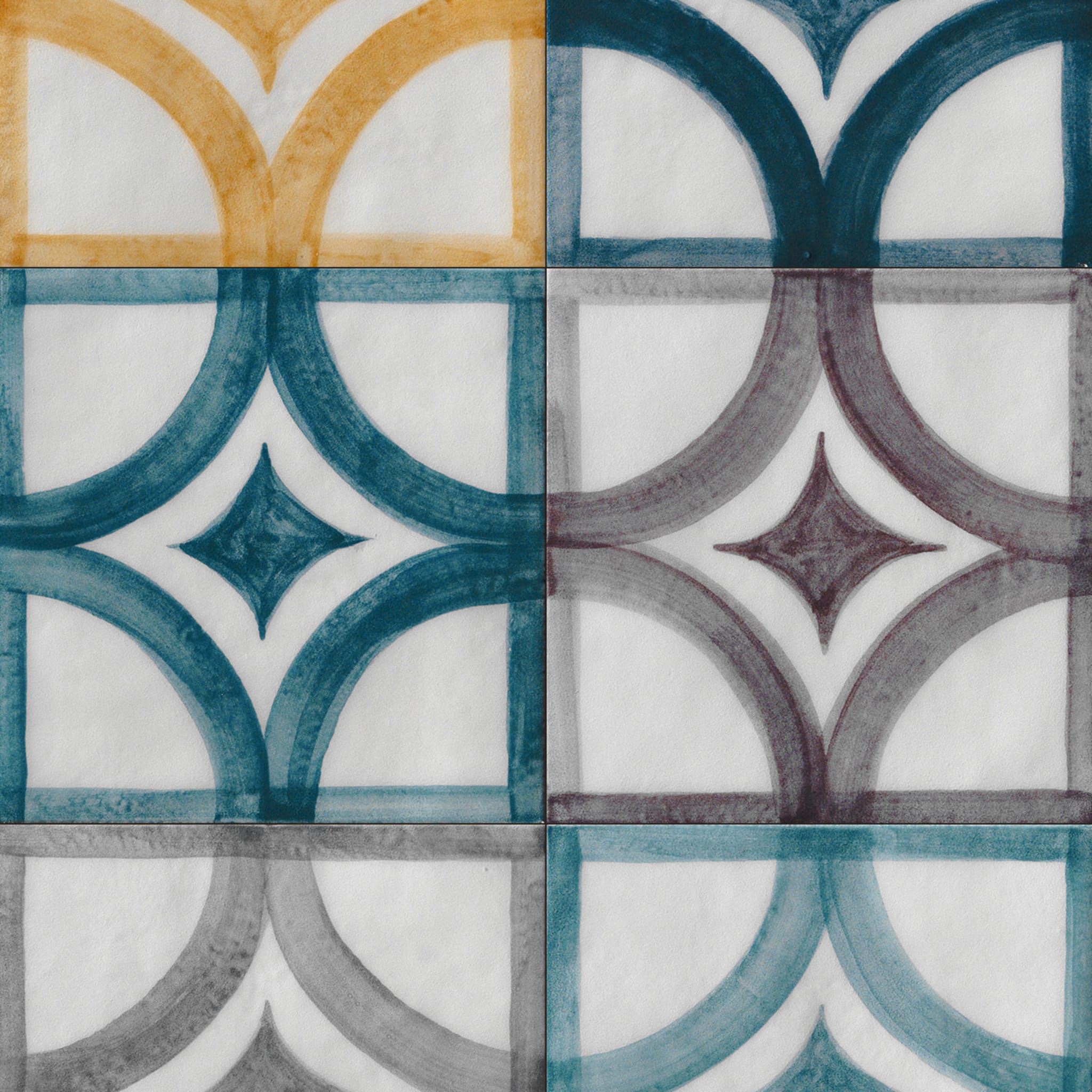 Ot Puntaldia Pigeon-Blue Set of 24 Square Tiles - Alternative view 1