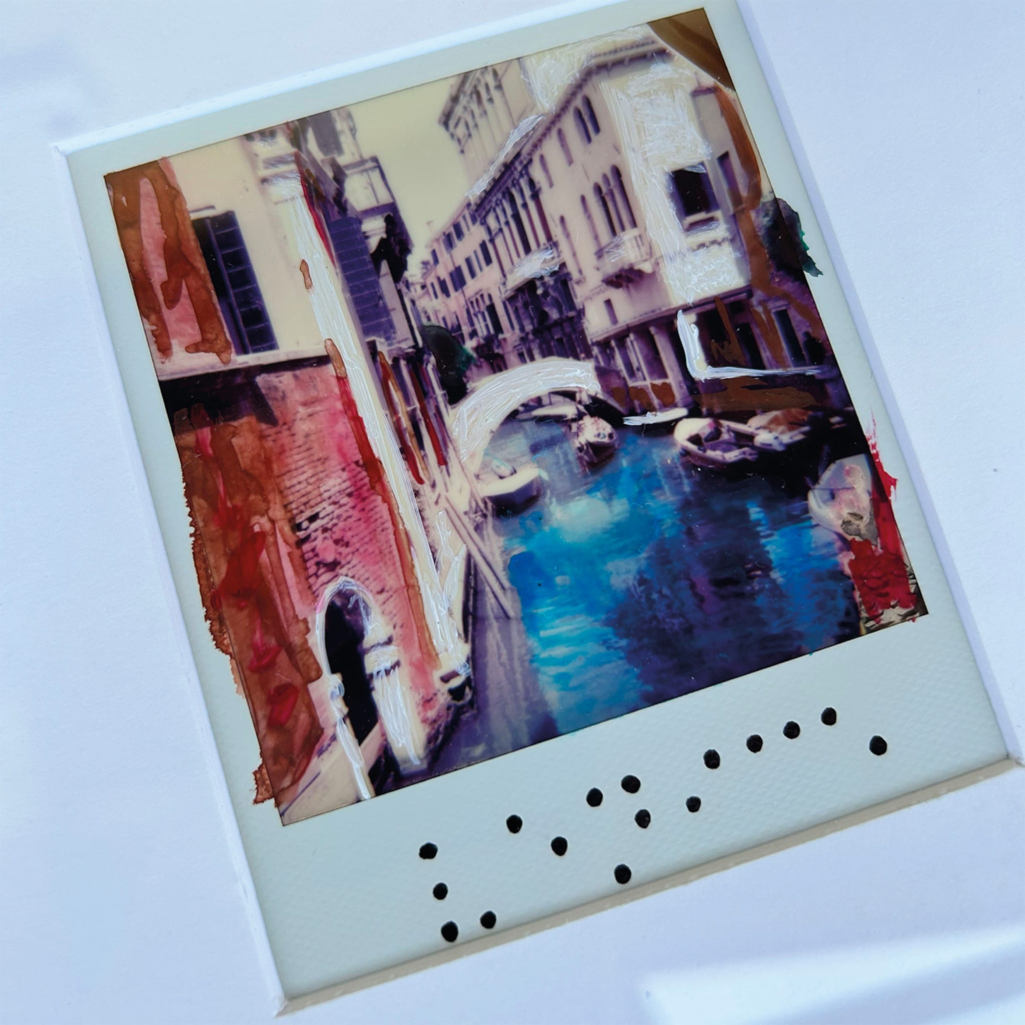 Venecia Acrílico sobre Polaroid #1 - Vista alternativa 1