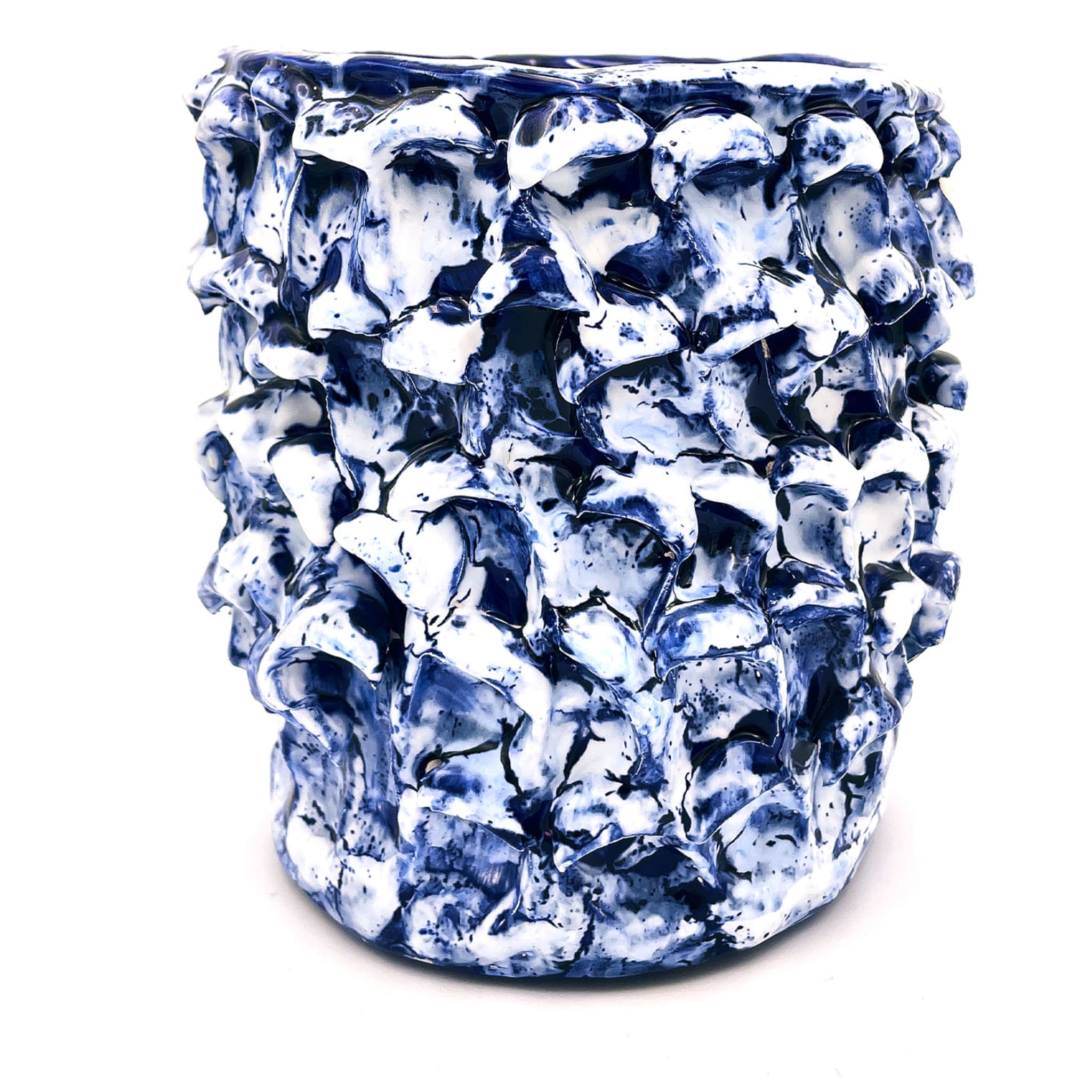 Onda Izmir Blue and Matte White Vase - Alternative view 4