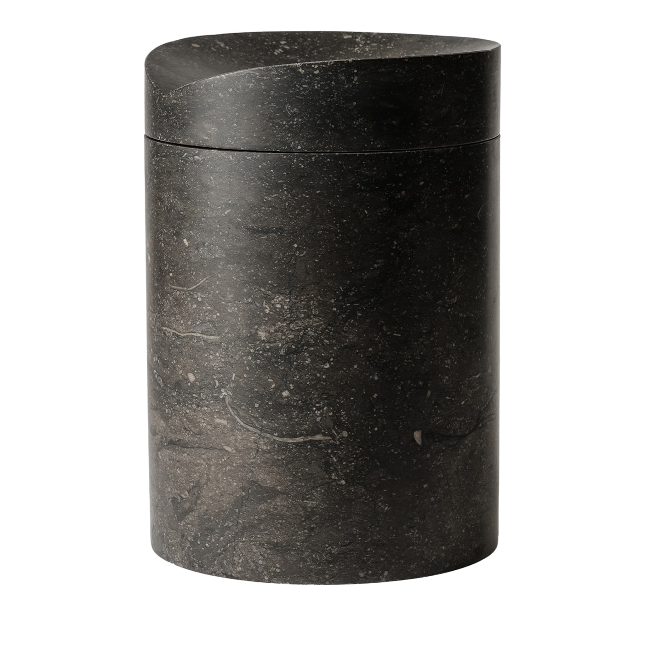 Hier und jetzt Schwarze Marquina-Vase #2 - Hauptansicht