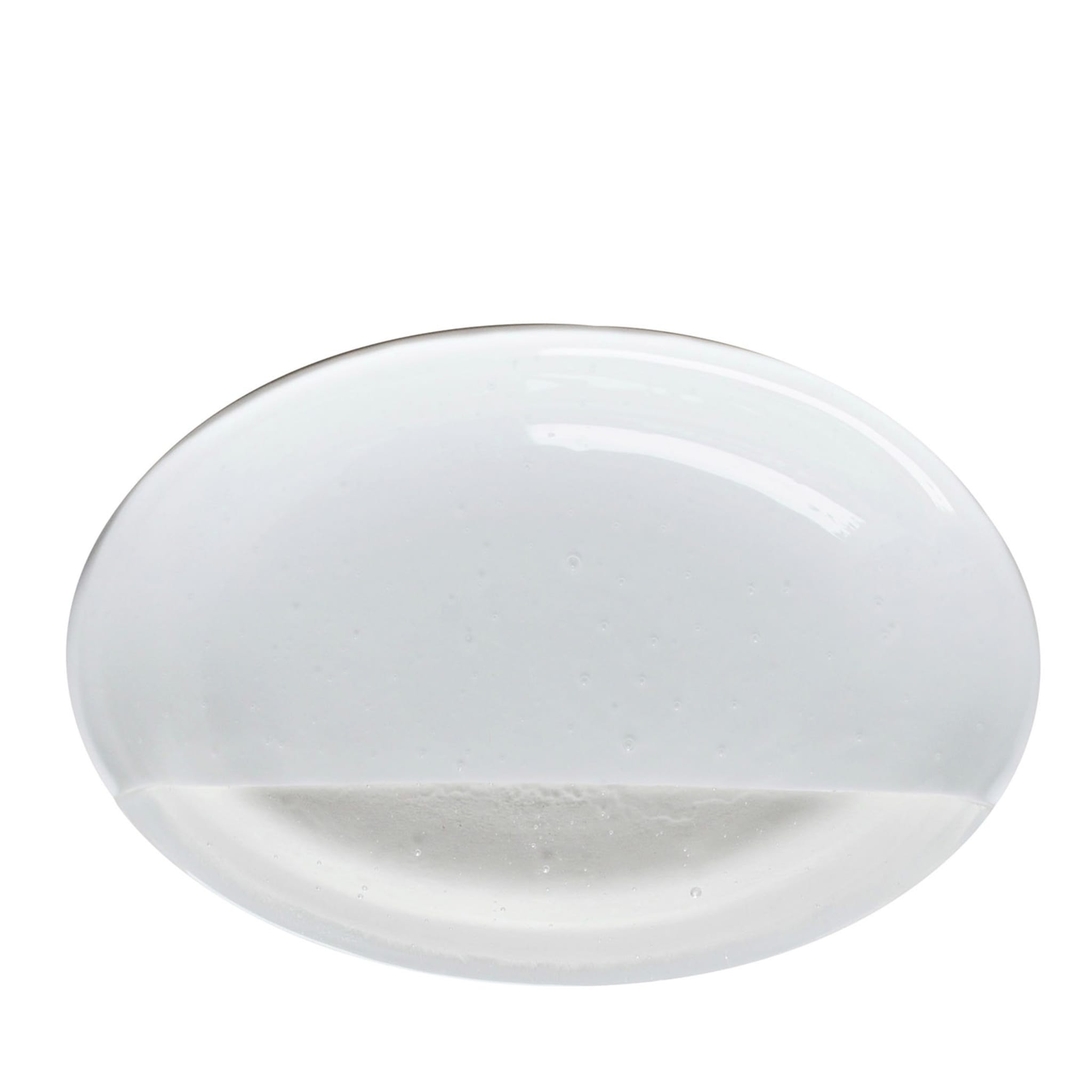 White and Clear Glass Serving Platter  - Main view