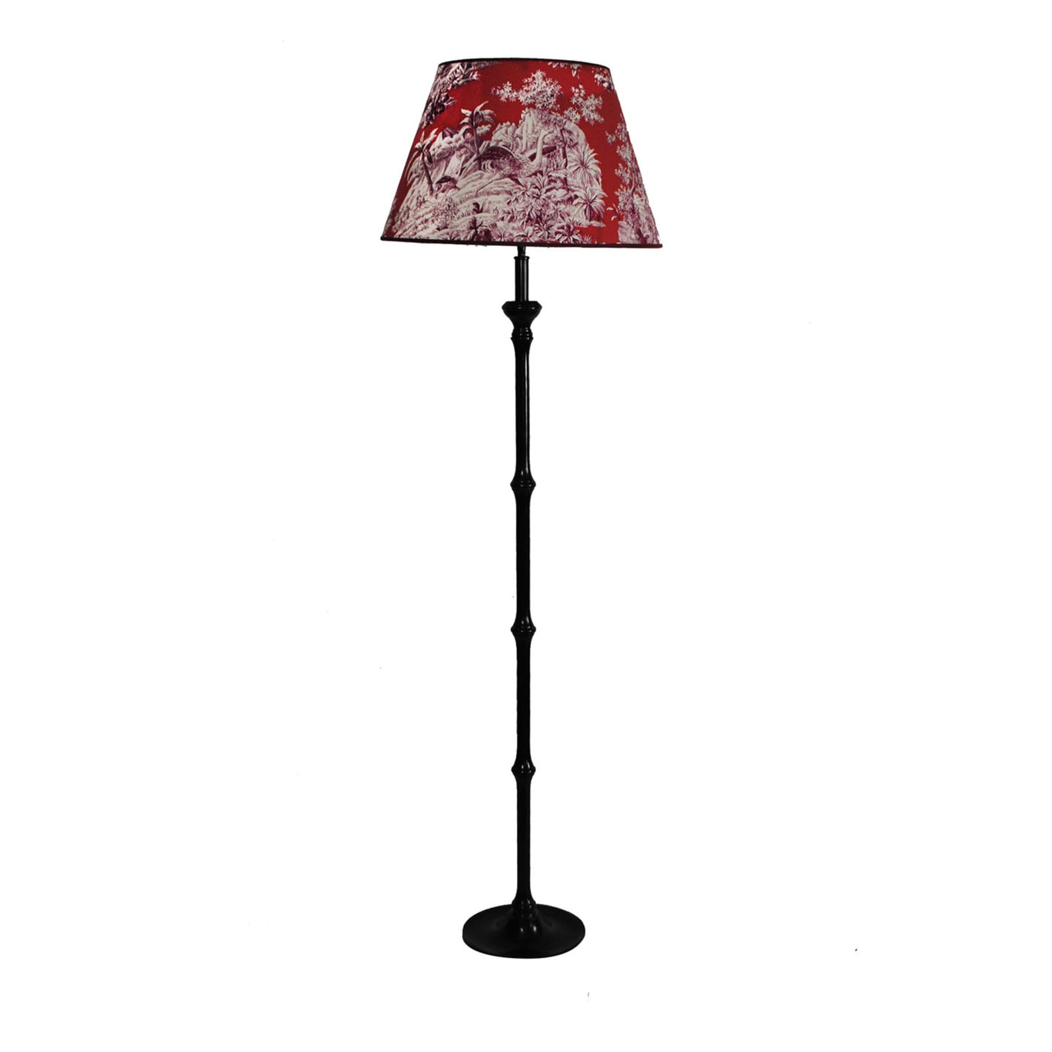 Bamboo Safari Red Floor Lamp - Main view