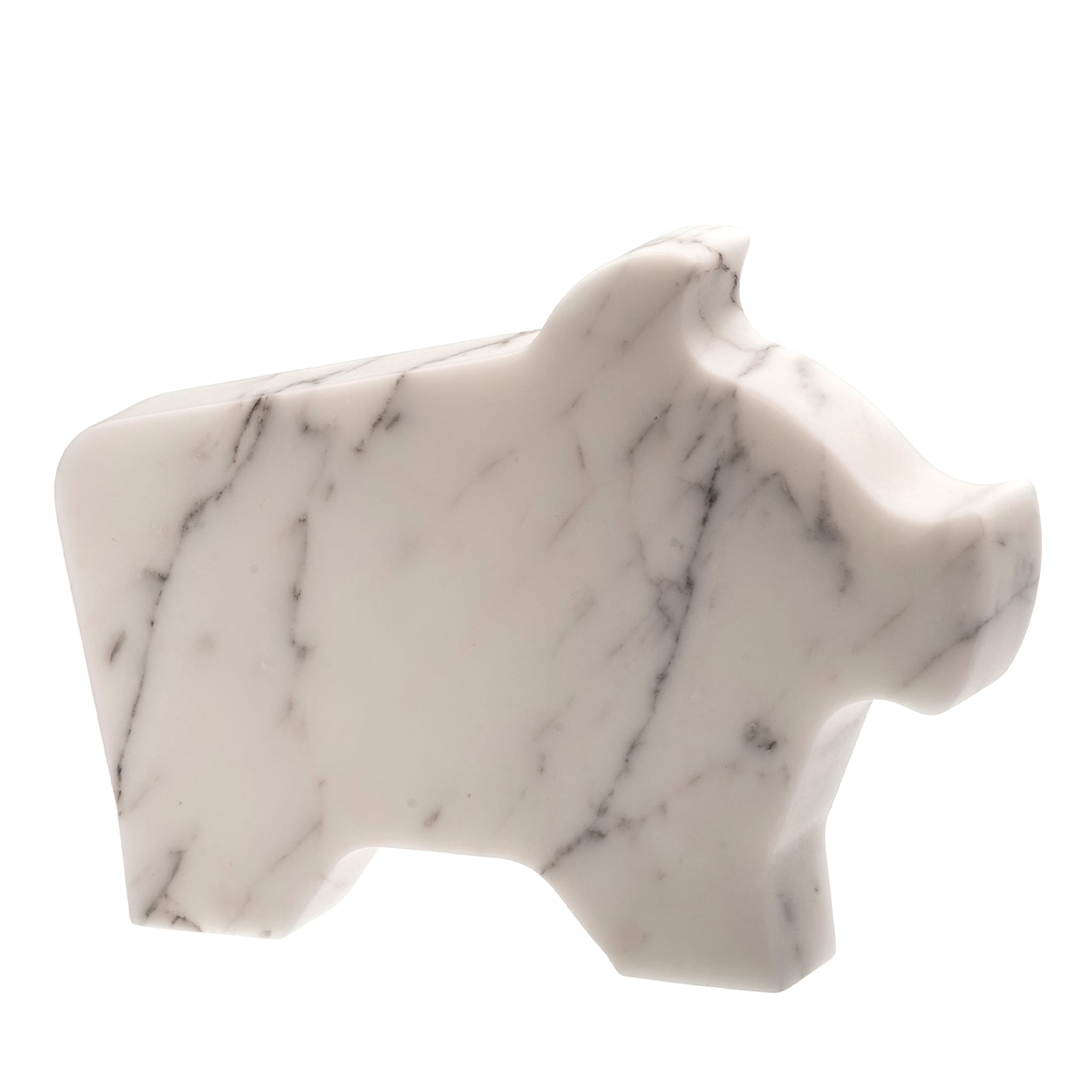 Estatuilla grande de cerdo blanco de Alessandra Grasso - Vista principal