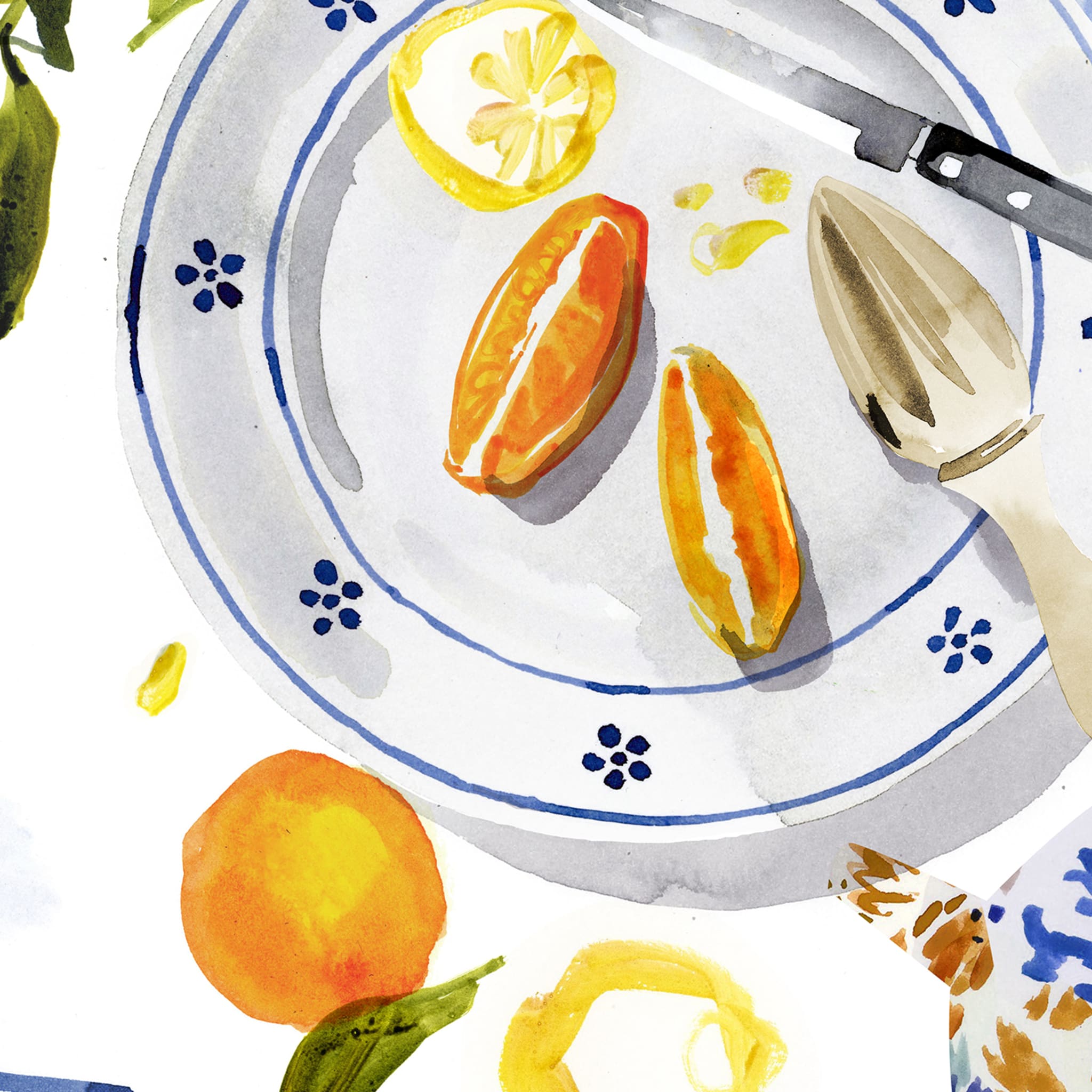Papel pintado Naranja y Limón de Karin Kellner  - Vista alternativa 1