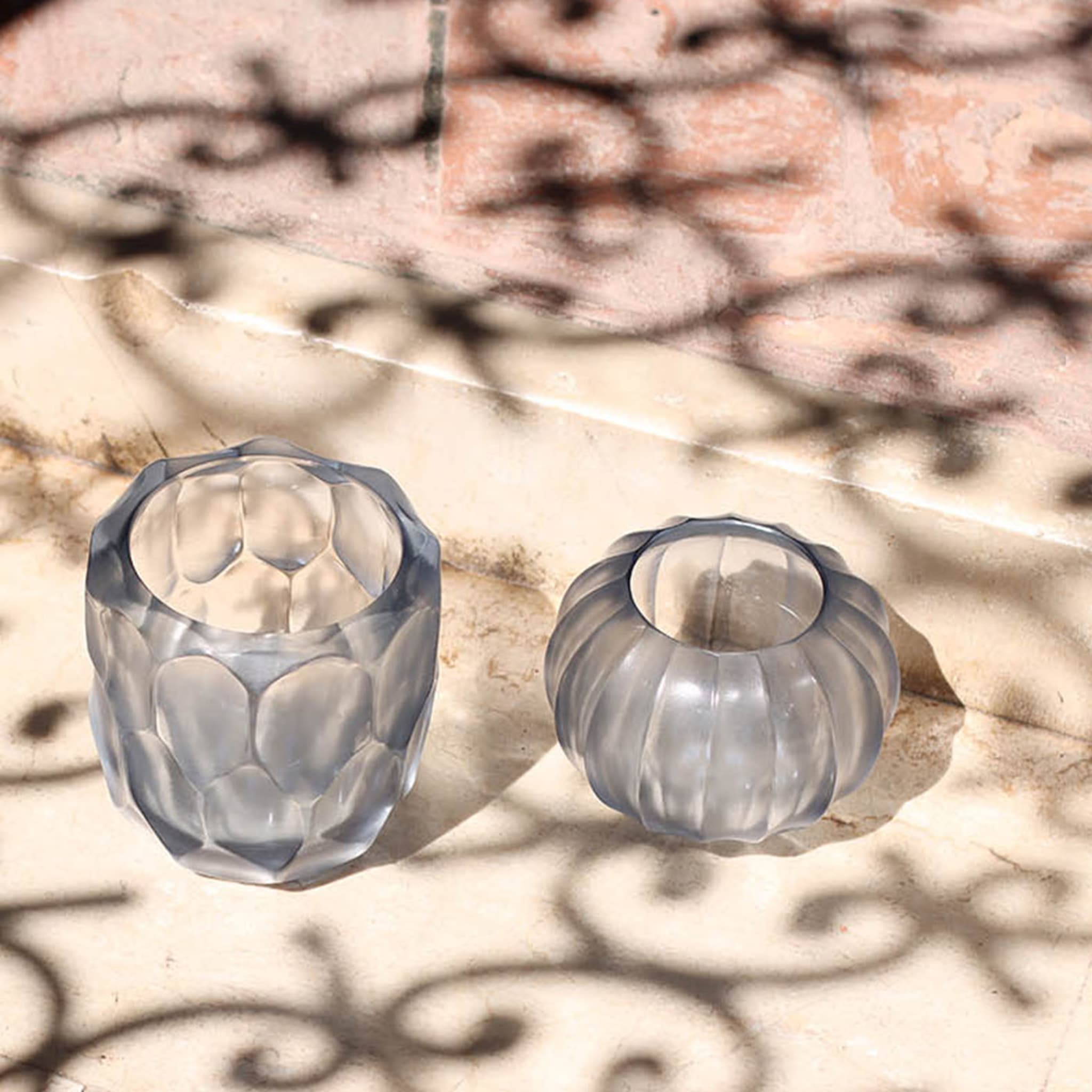 Rullo Acciaio Gray Glass Vase - Alternative view 2