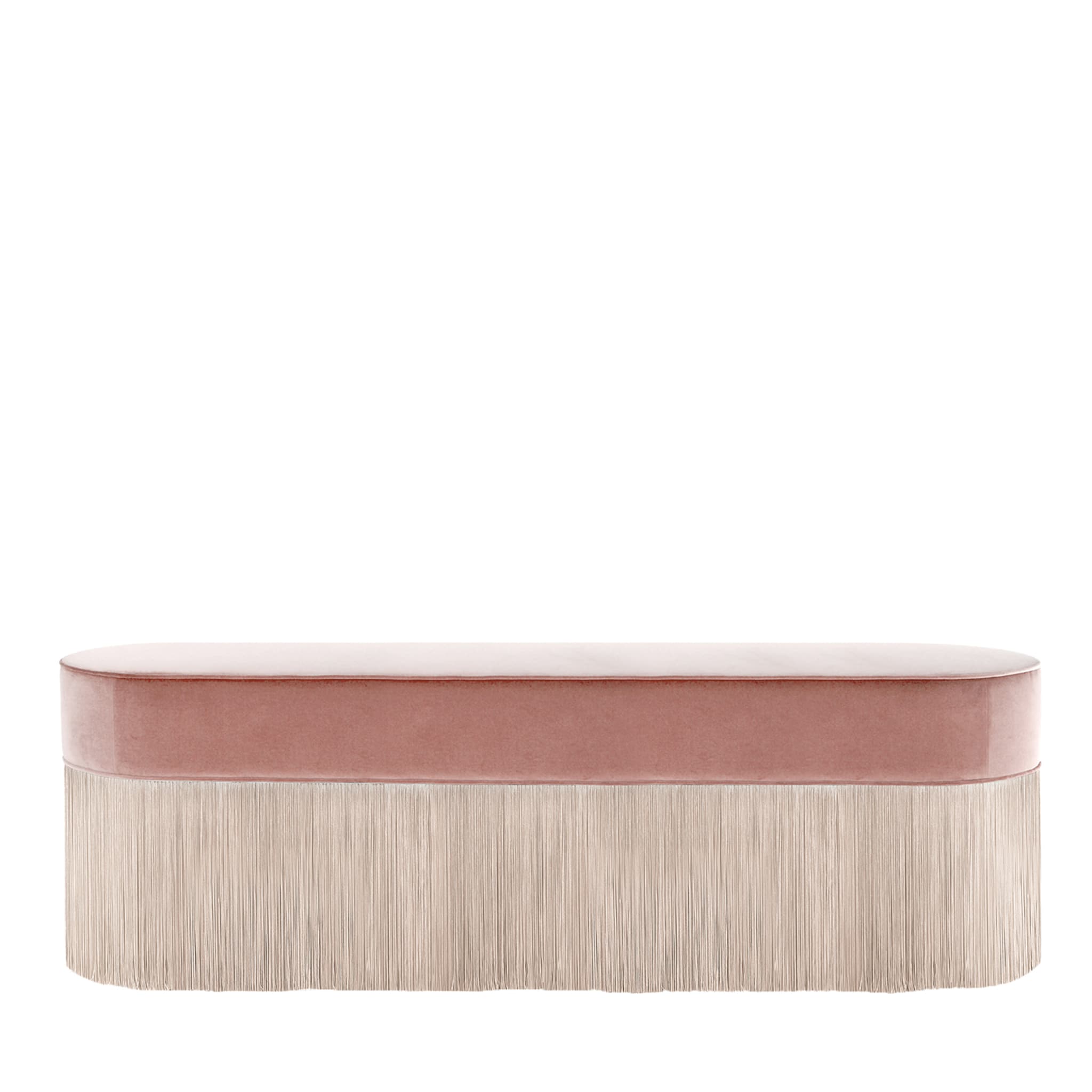 Fringed Pink Two-Toned Bench - Main view