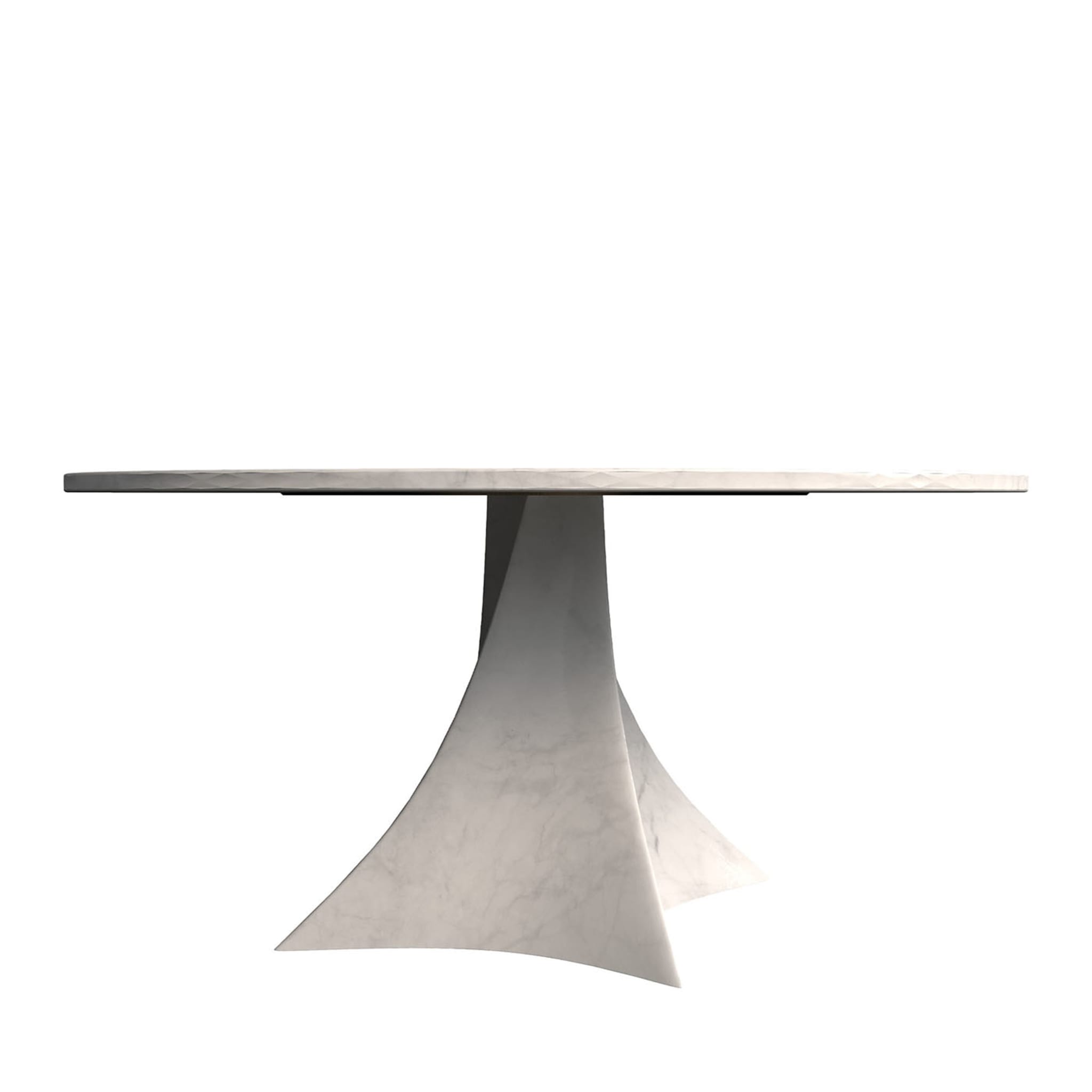 Bianca Round White Carrara Table - Main view