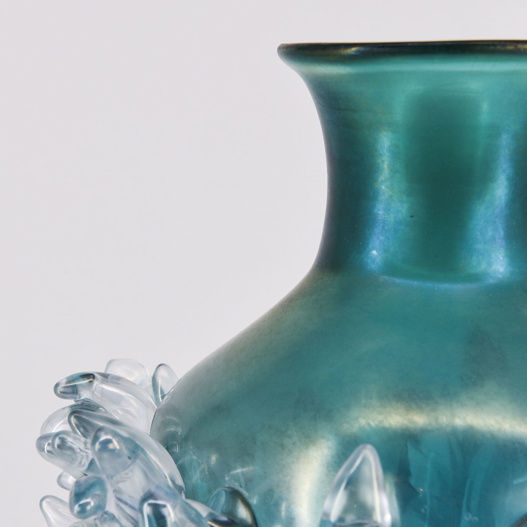 Plume Blue & Transparent Vase - Alternative view 1