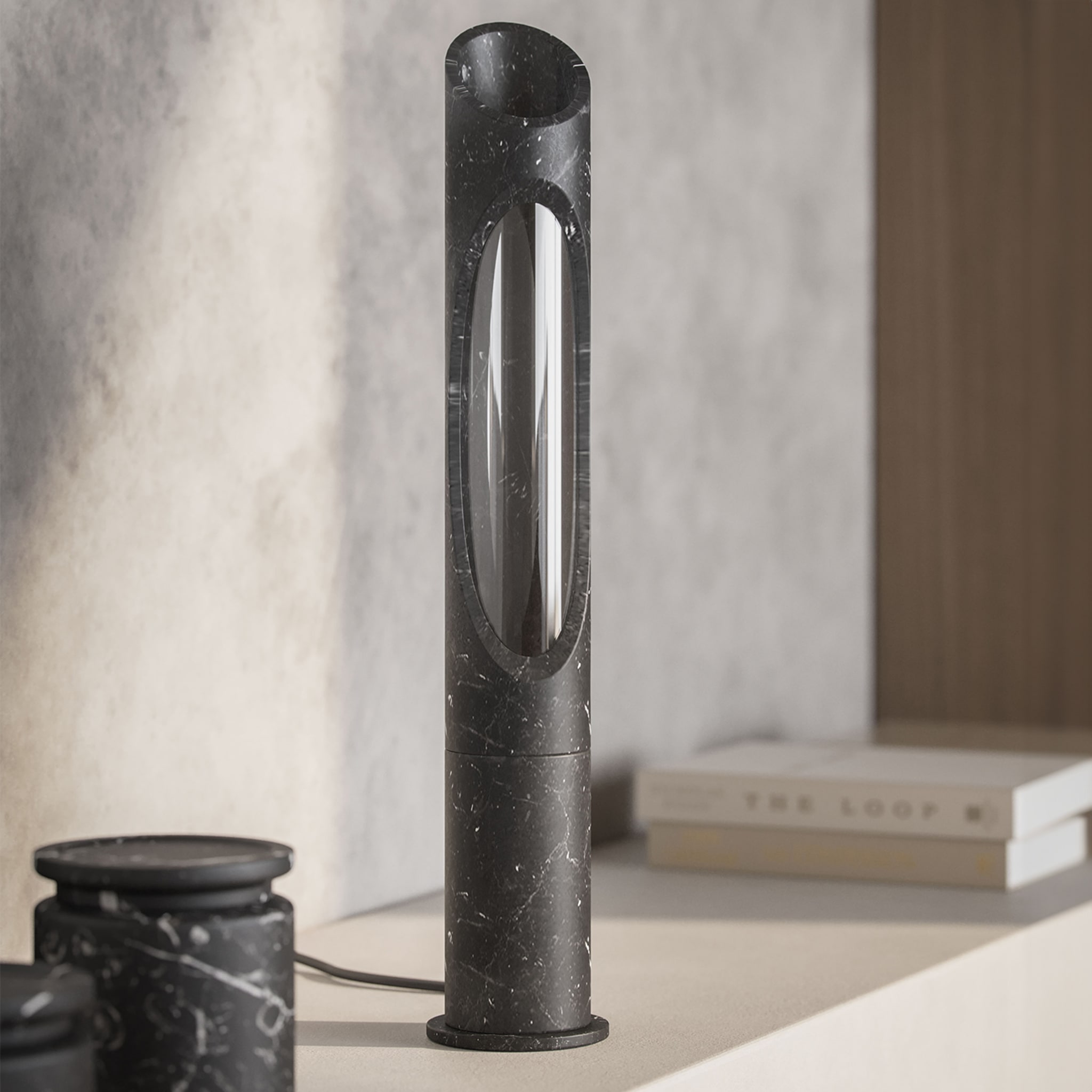 Armonia Lampe S aus schwarzem Marquinia-Marmor von Jacopo Simonetti - Alternative Ansicht 1