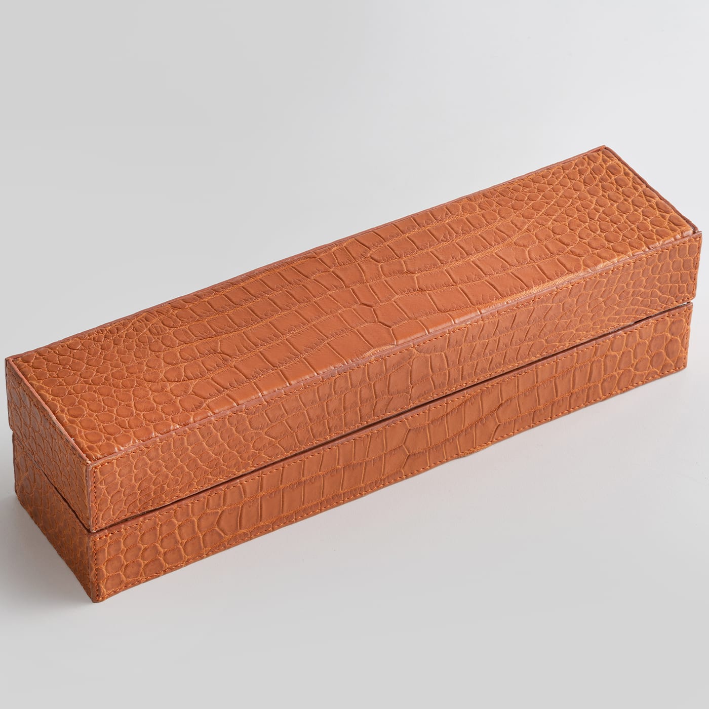Orange Leather Backgammon Game Set - Impatia