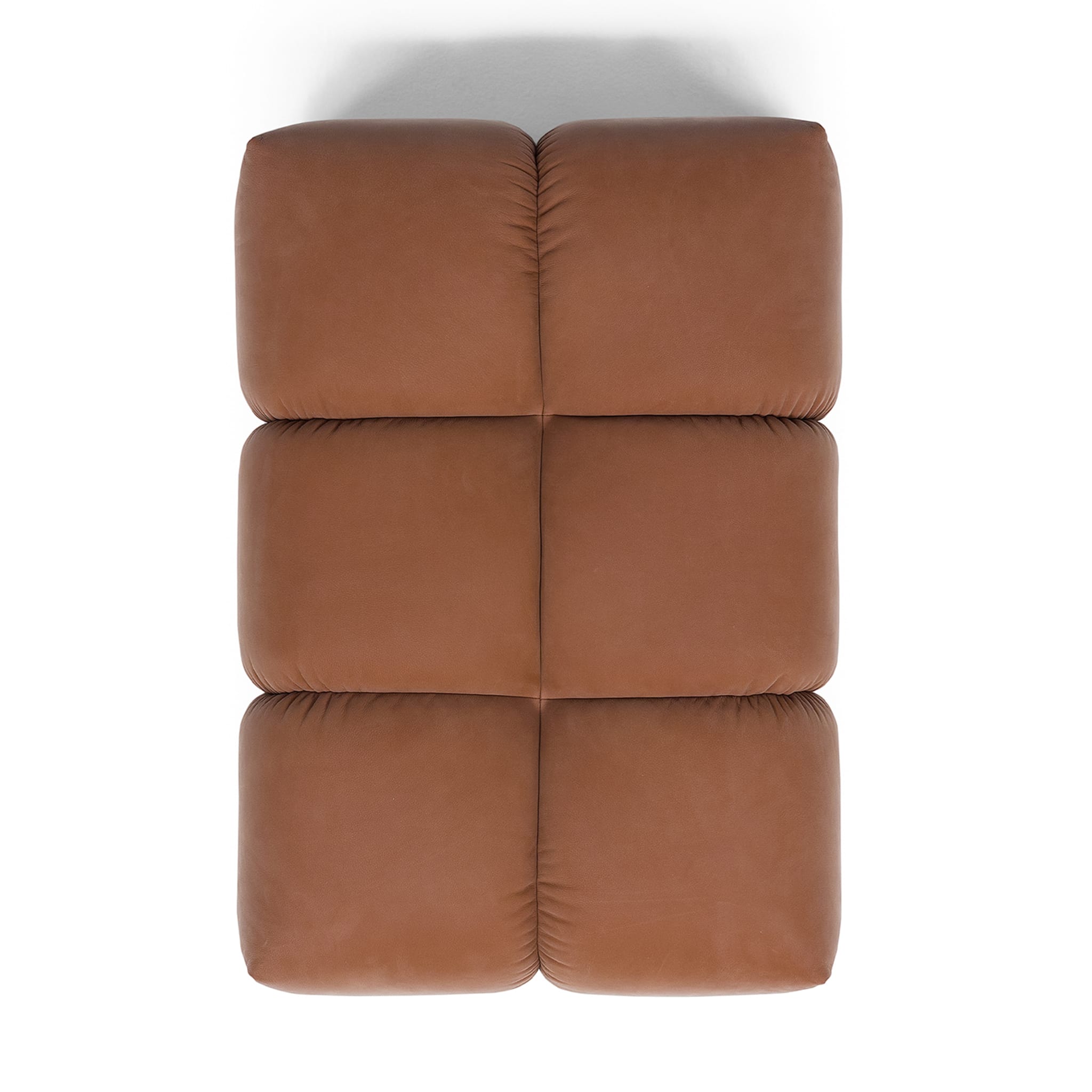 Sofá Sacai de 4 módulos de cuero marrón - Vista alternativa 3