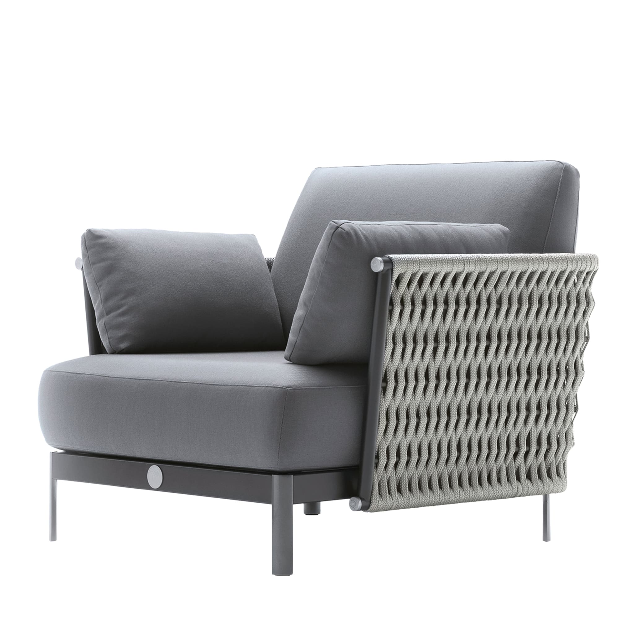 Gray Outdoor Occasional fabric Chair - Main view