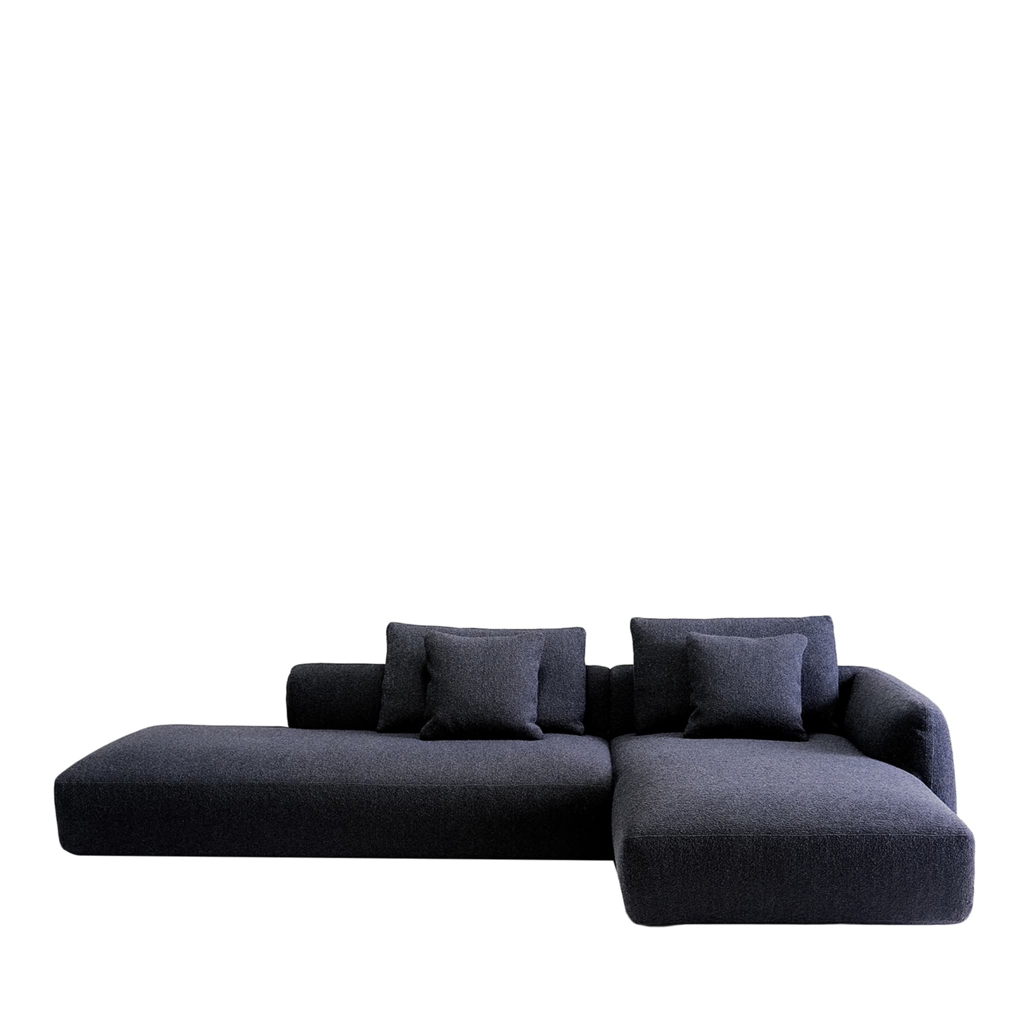Naxos L-förmiges modulares blaues sofa von Ludovica + Roberto Palomba - Hauptansicht