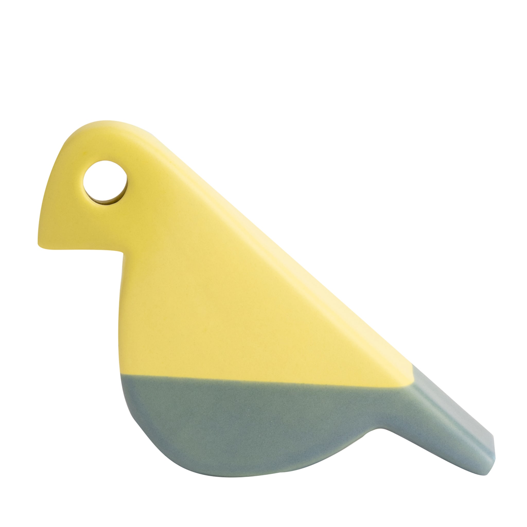 Uccellino Matte Yellow and Gray Statuette - Main view
