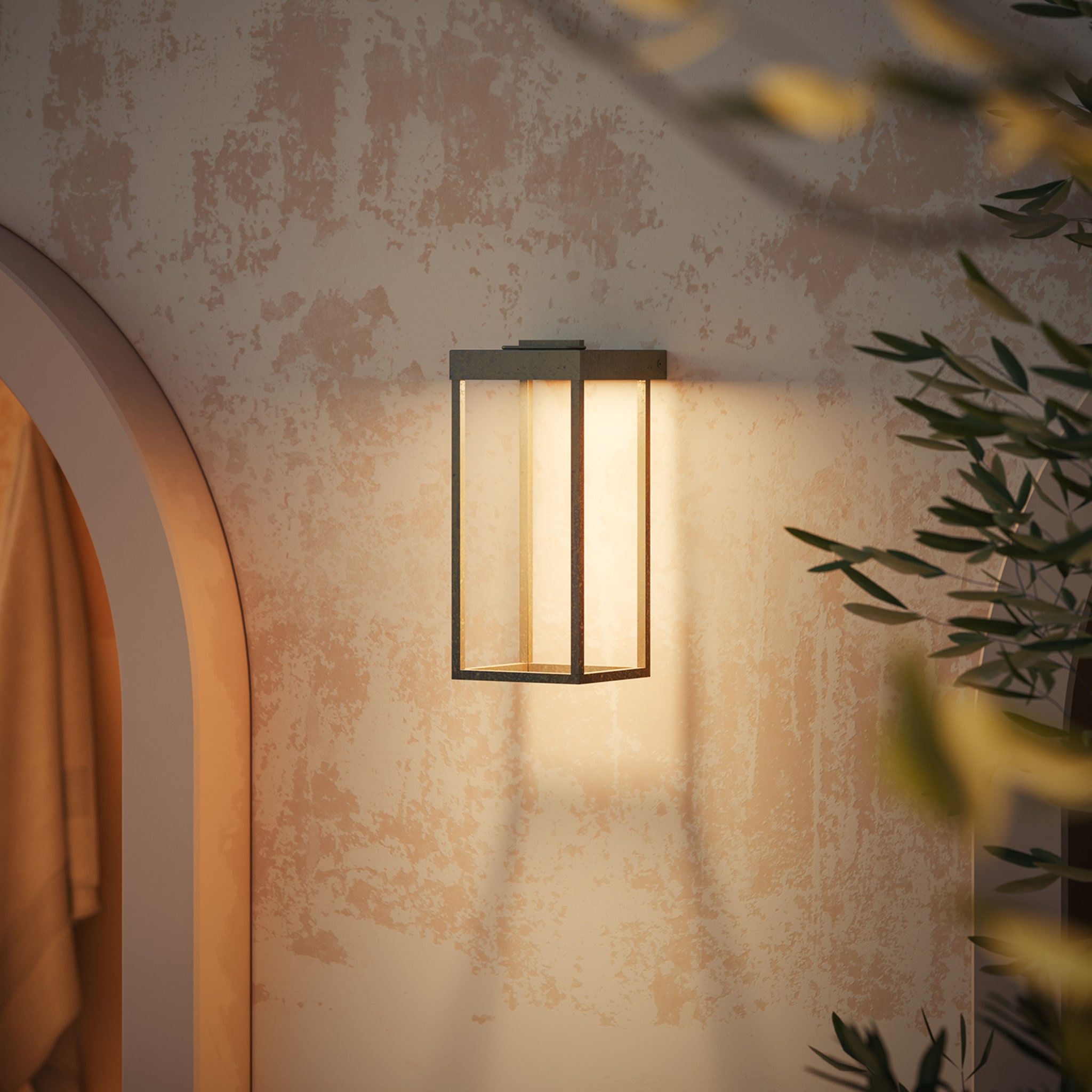 Lanterne Slim Outdoor Brass Wall Lamp - Alternative view 3
