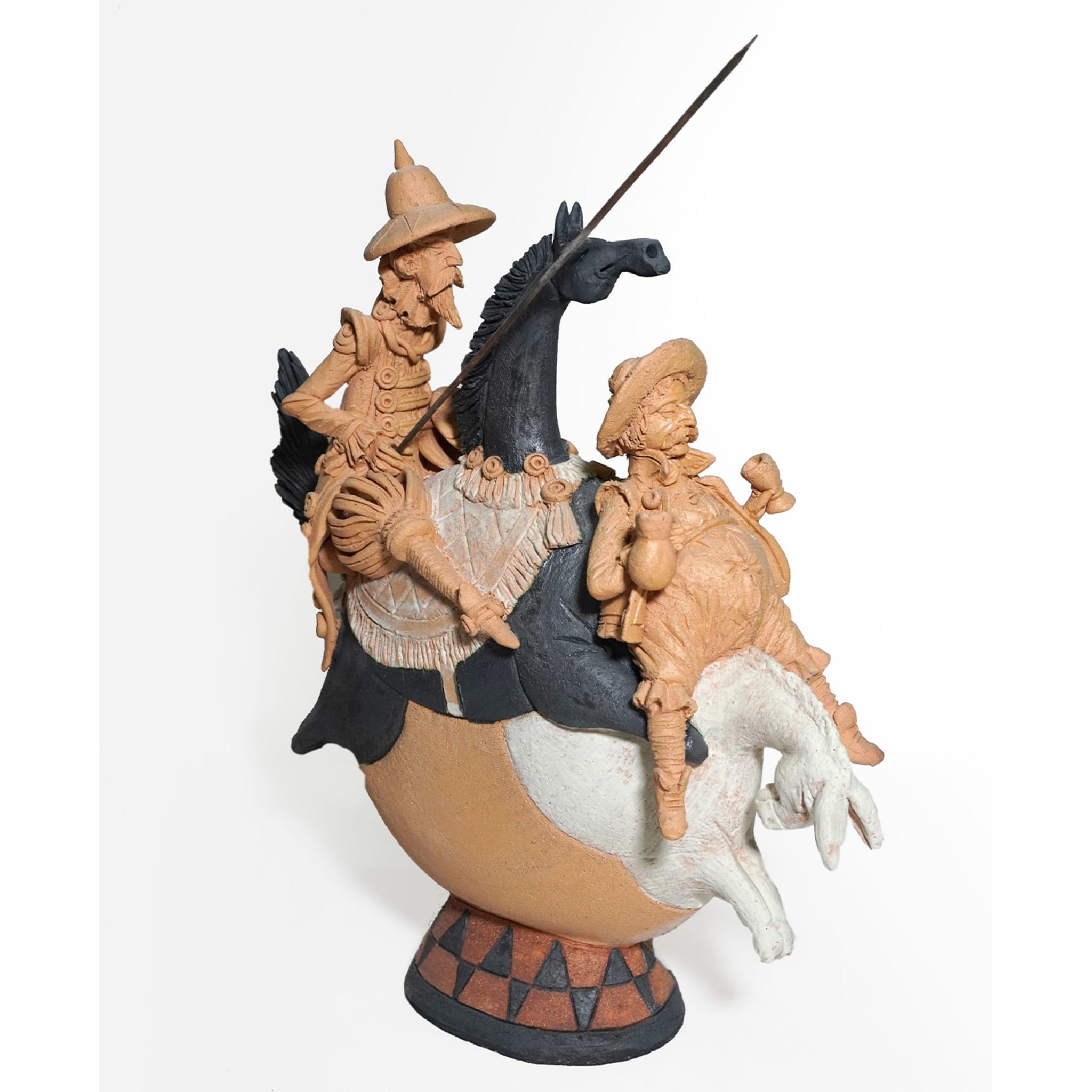 Sculpture Don Quijote et Sancho Panza par Diego Poloniato - Vue alternative 4