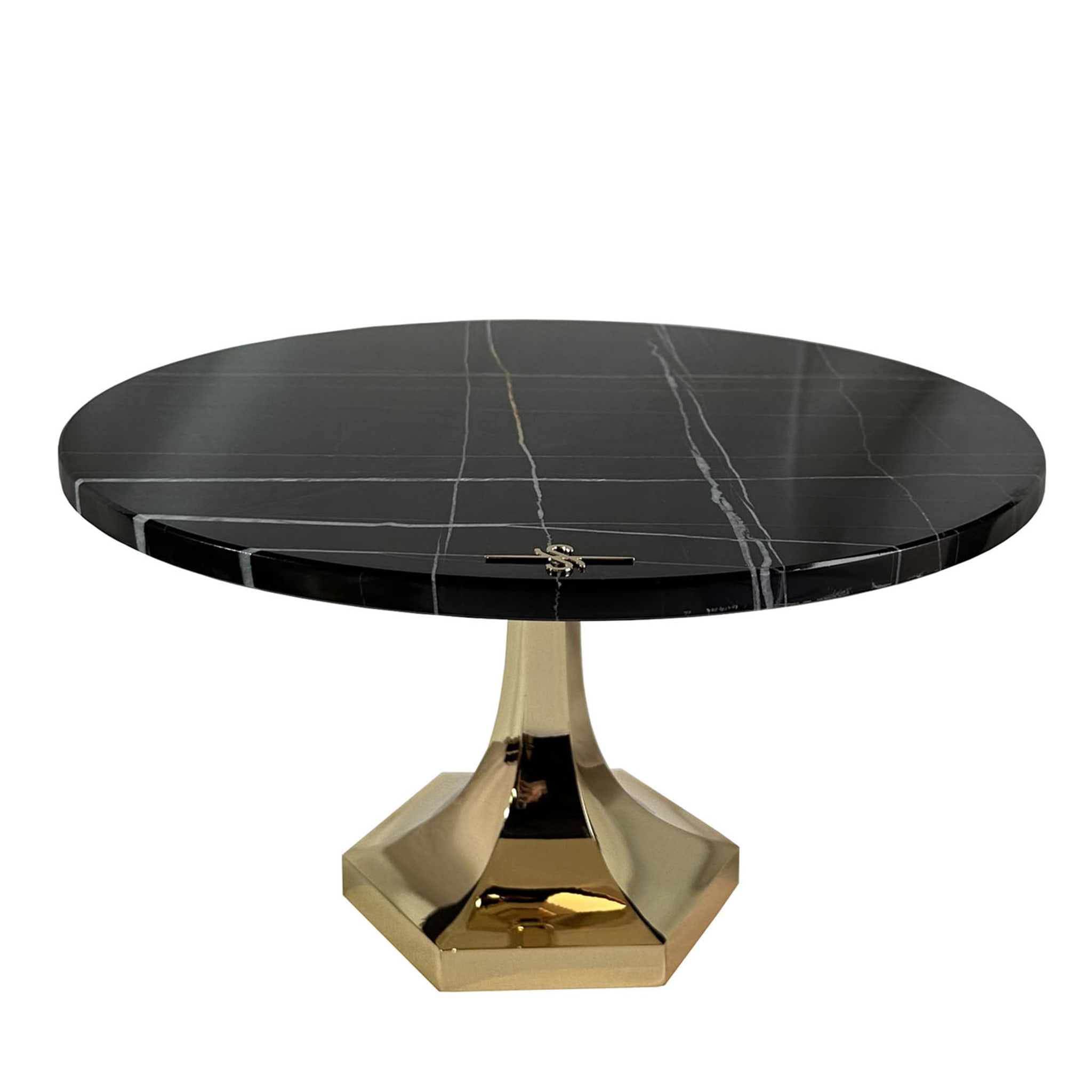 Stand in Black Marble & 24K Gold  - Main view