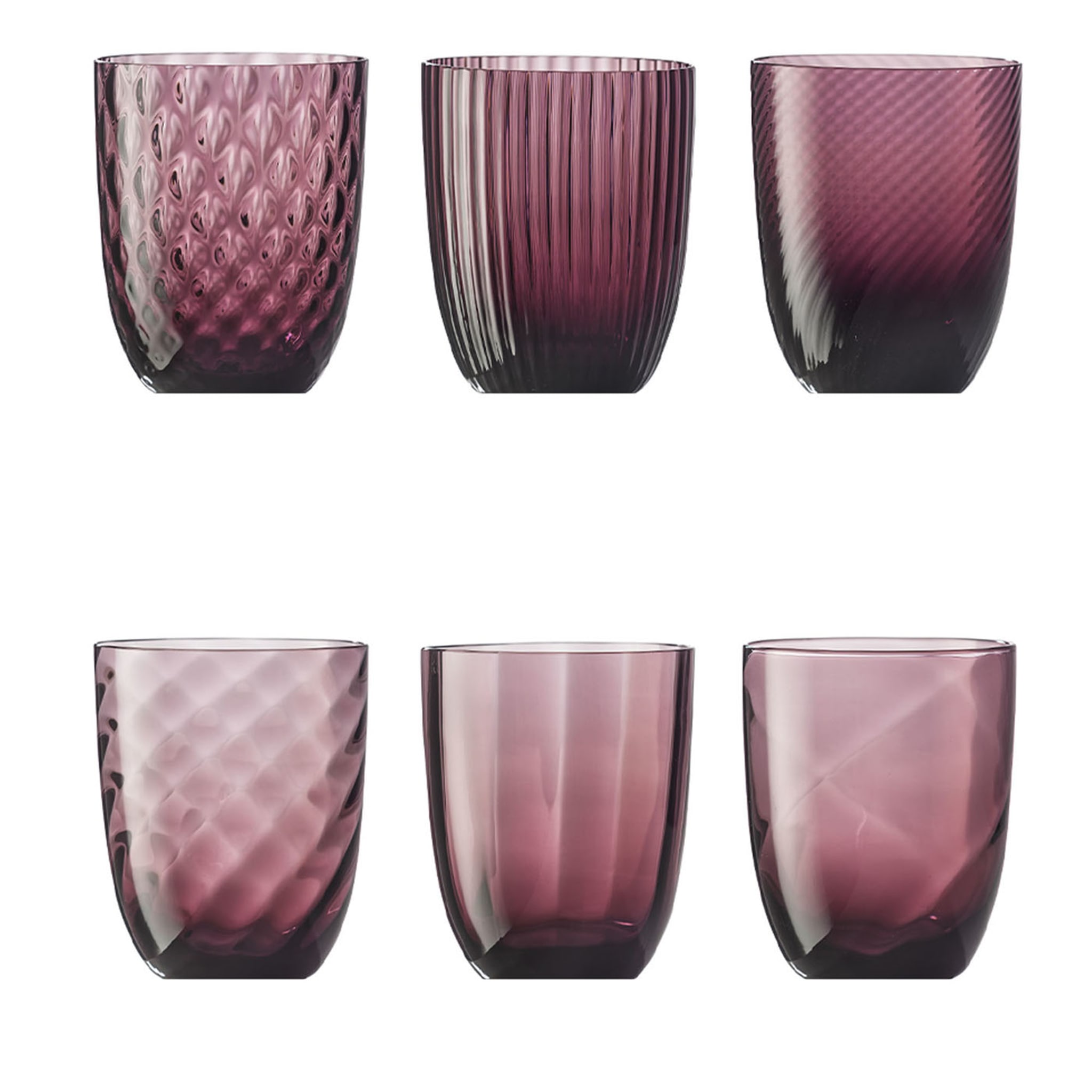 Idra Purple Set de 6 verres assortis - Vue principale