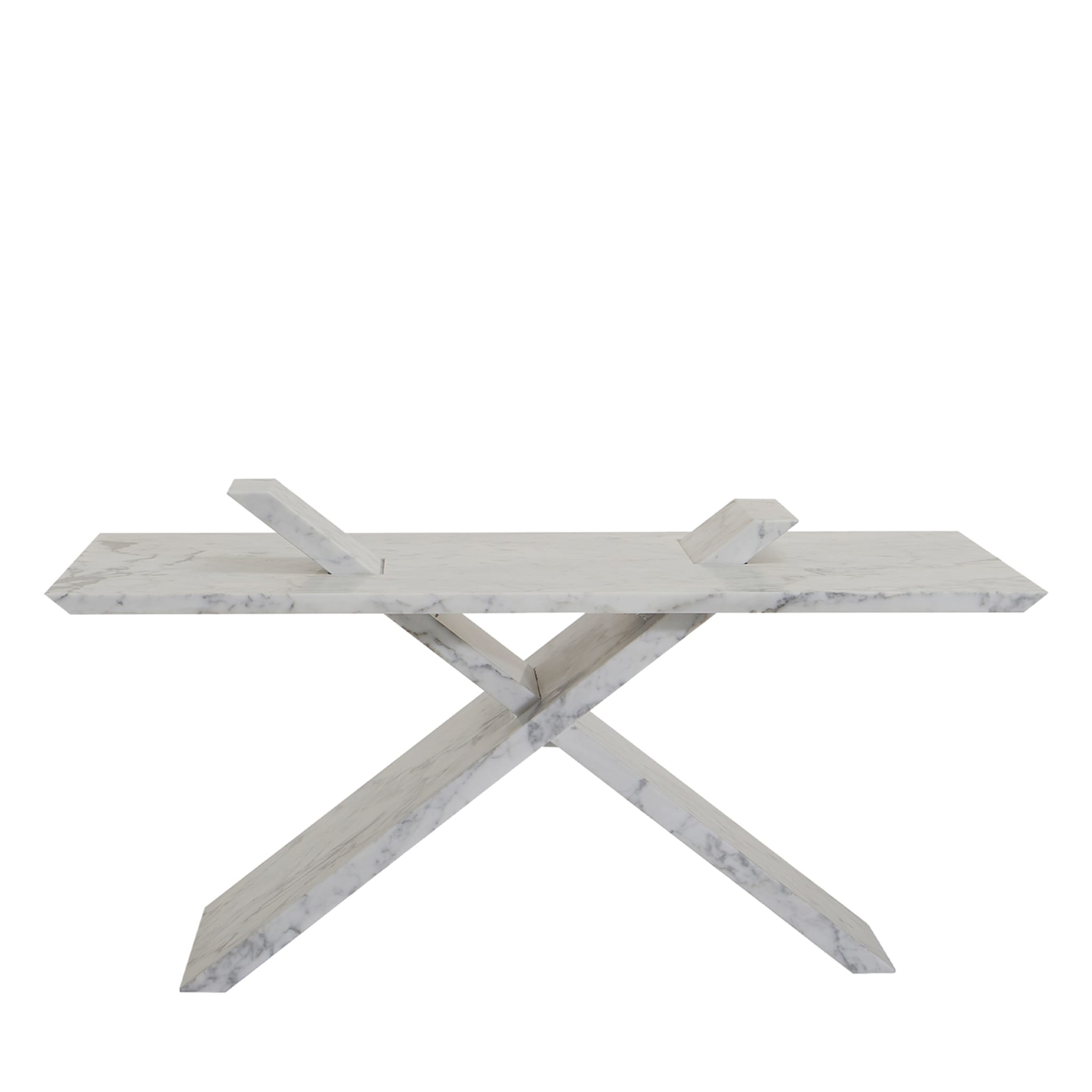 Table basse en marbre X - Vue principale