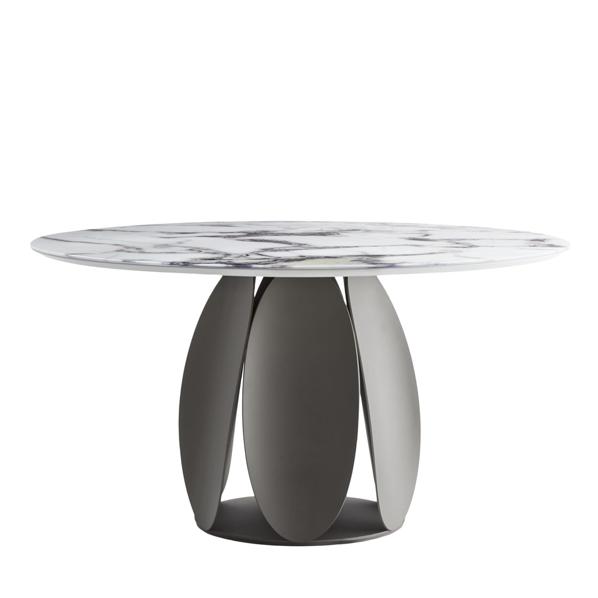 Tulipano Kleiner runder Tisch Trinity mit Marmor-Effekt - Hauptansicht