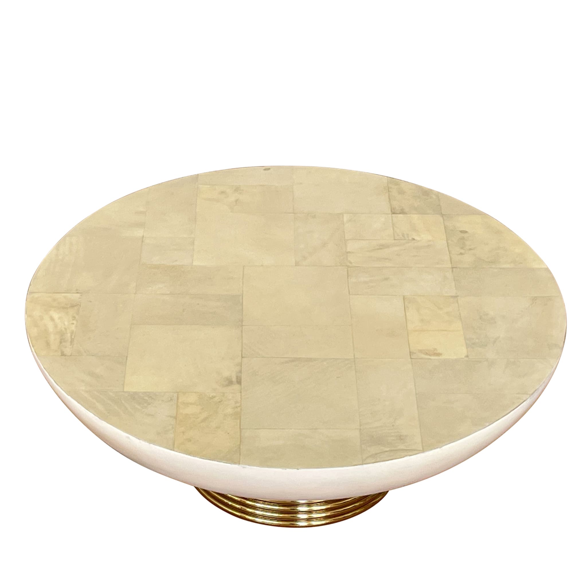 Parchment-Top Round Coffee Table - Alternative view 3