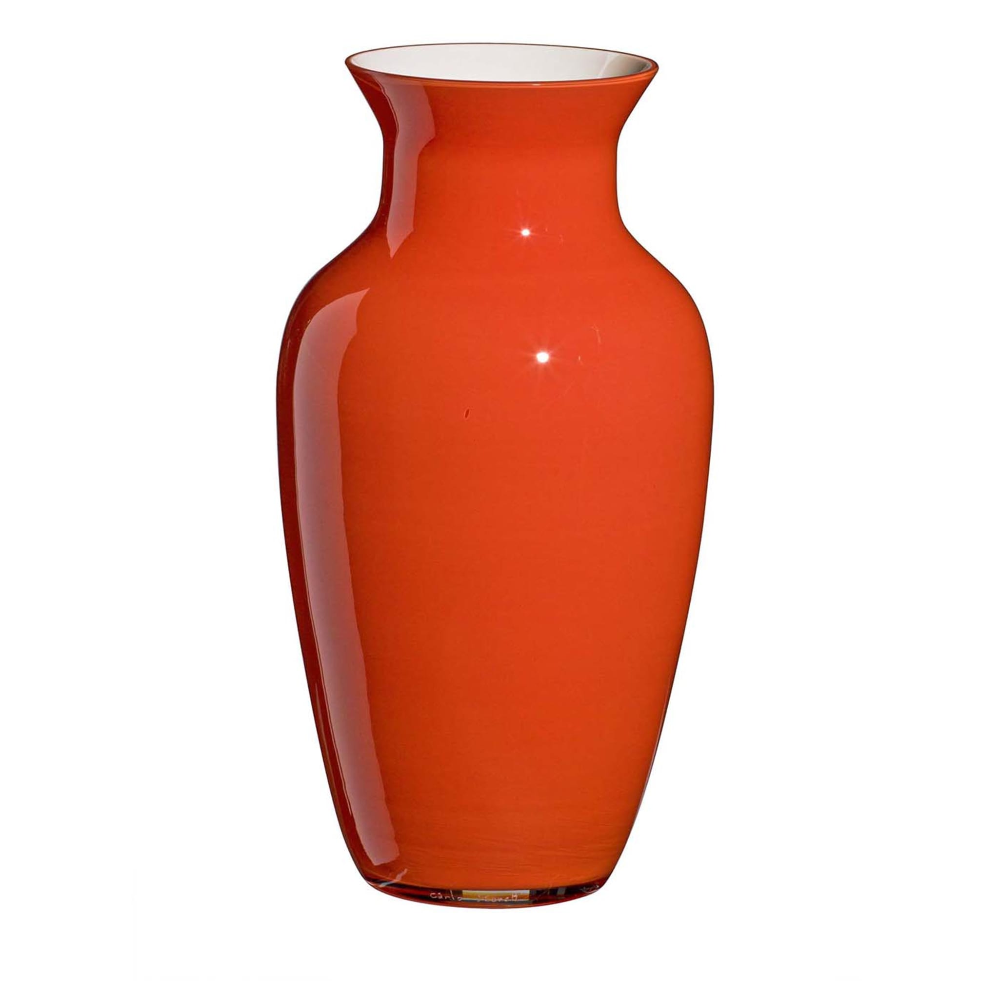 I Cinesi Orange and White Vase by Carlo Moretti - Main view