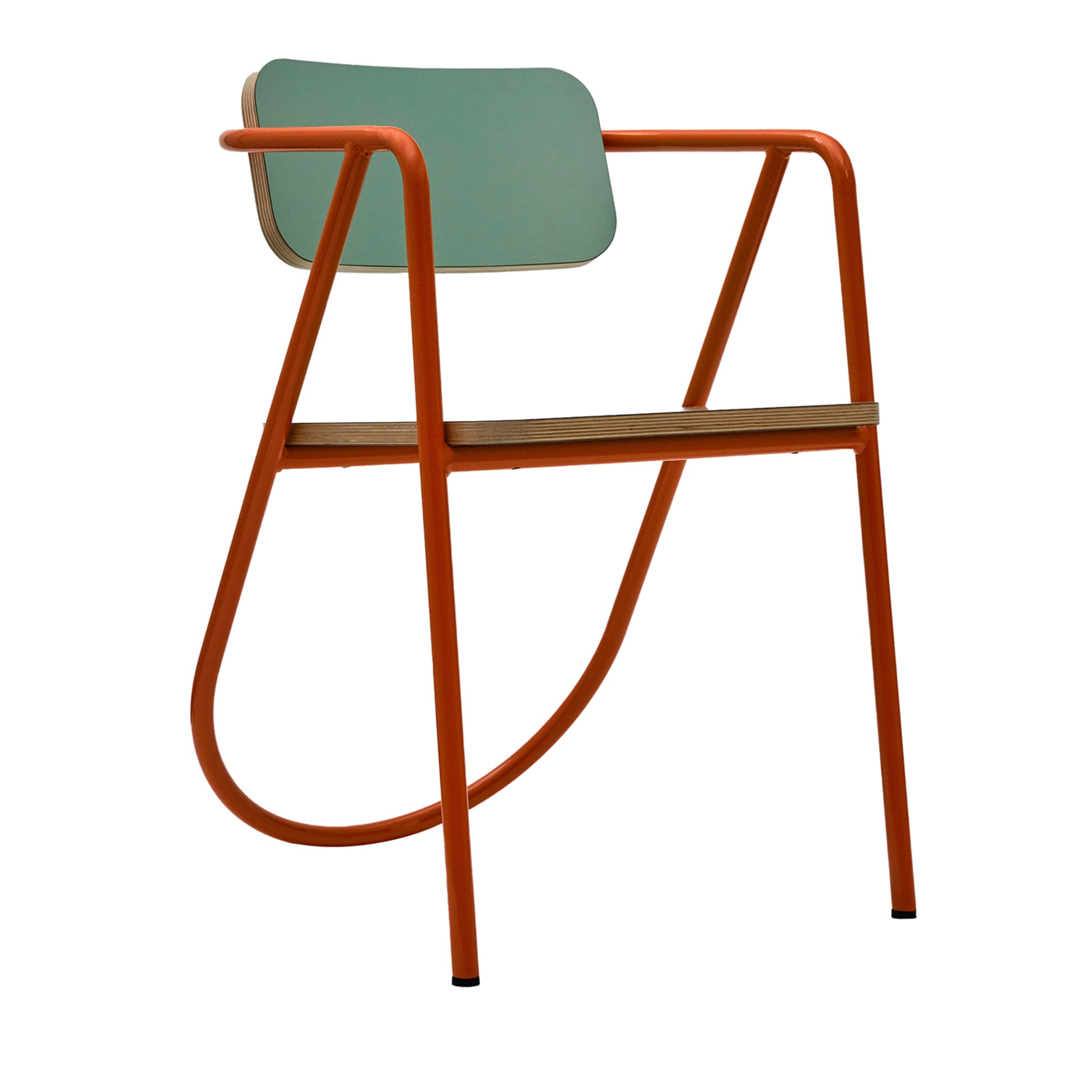 La Misciù Orange & Teal Chair - Main view