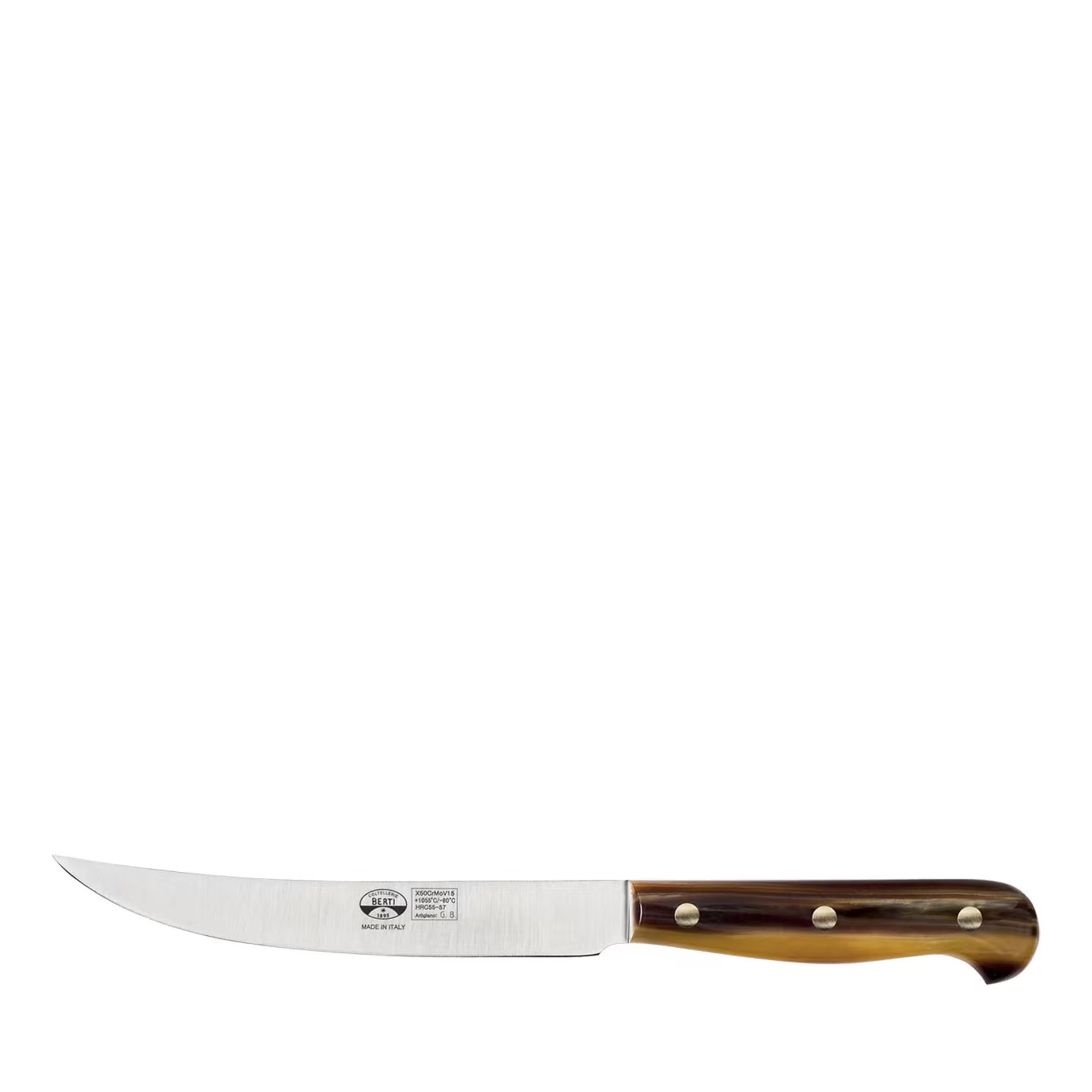 Berti White-Handled Italian Kitchen Knives, Handmade