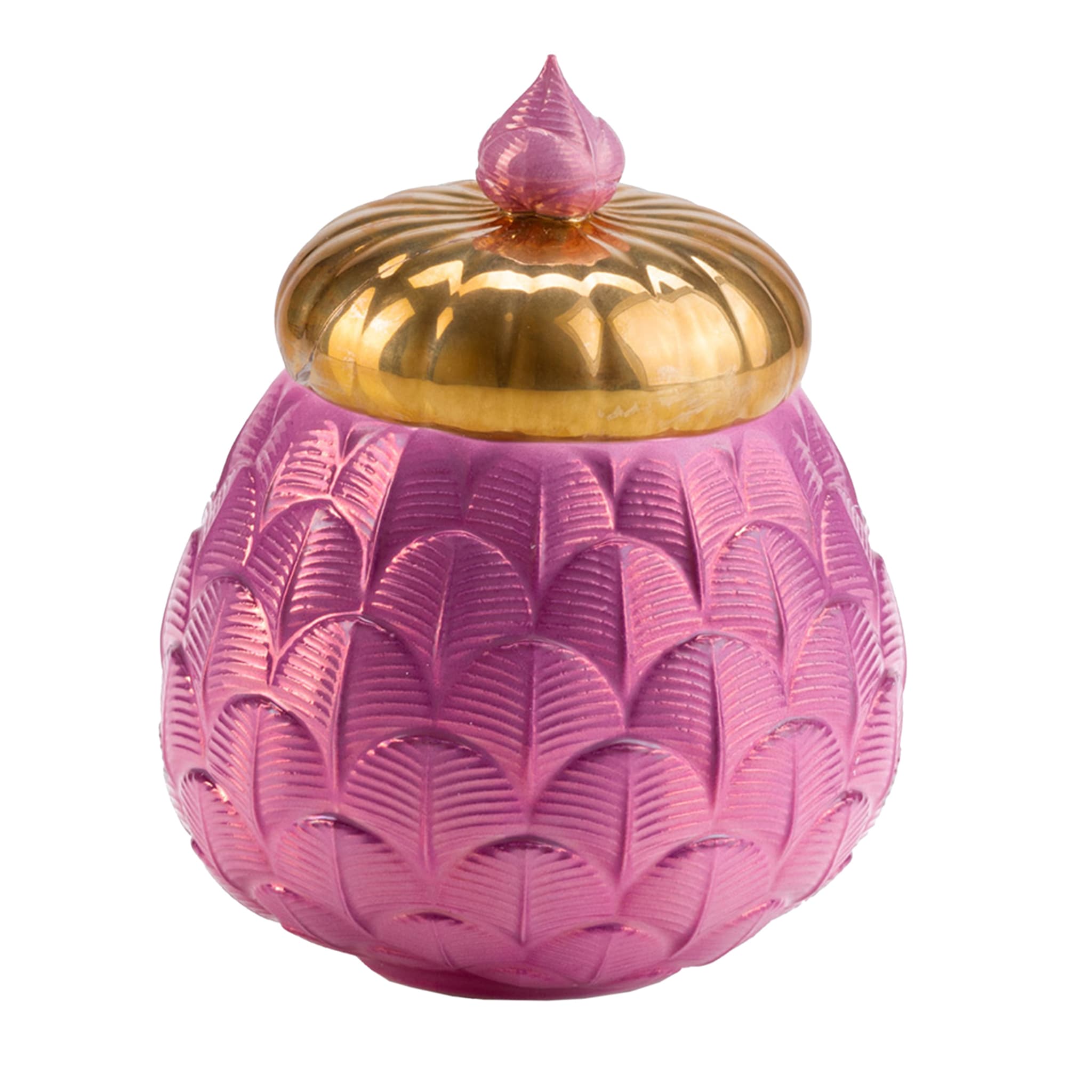 CHARLOTTE PEACOCK CANDLE COVER - FUCHSIA - Main view