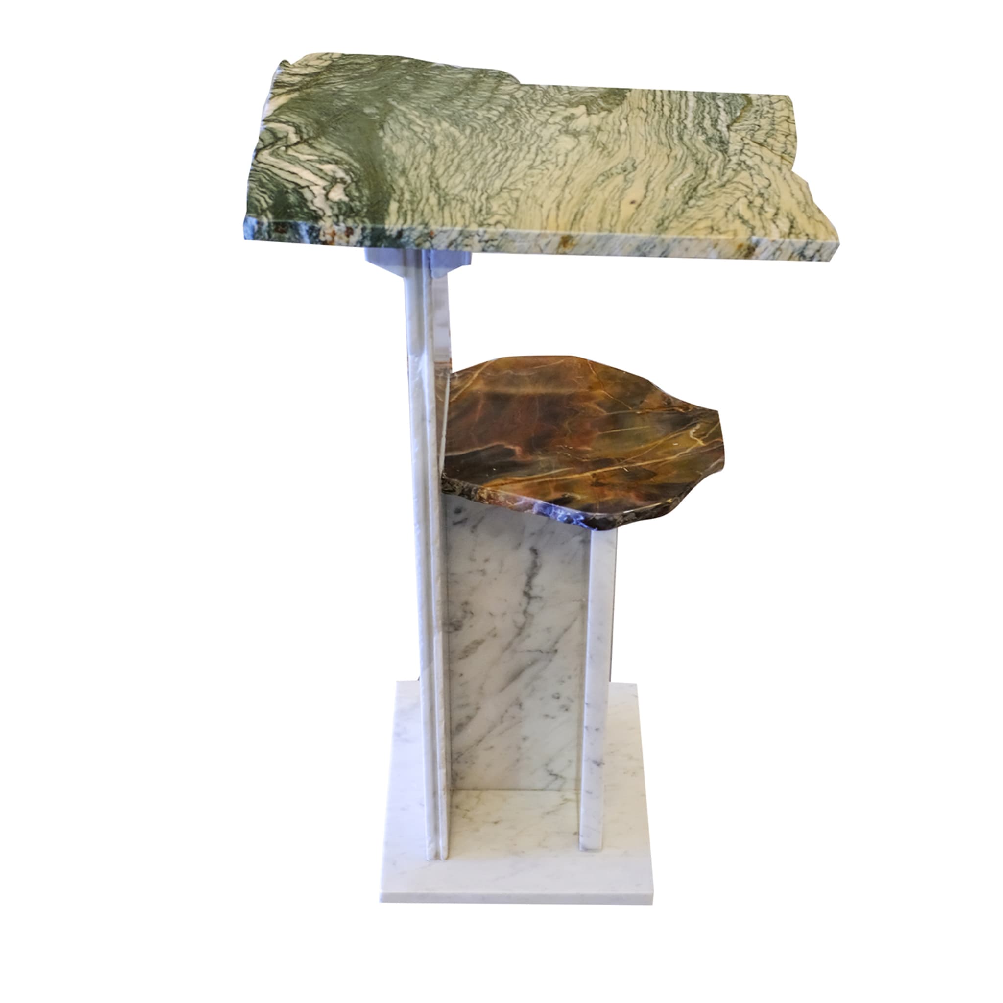 Tavolino alto in marmo di Carrara - Vista principale