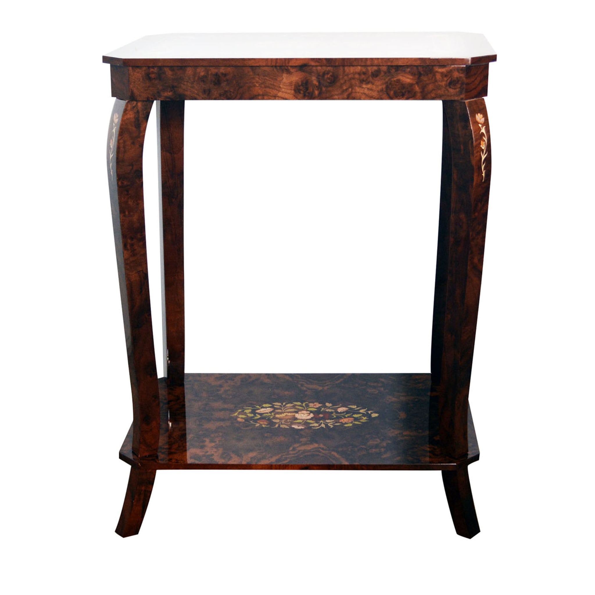 Musical Floral Briar Side Table with Storage Unit - Main view